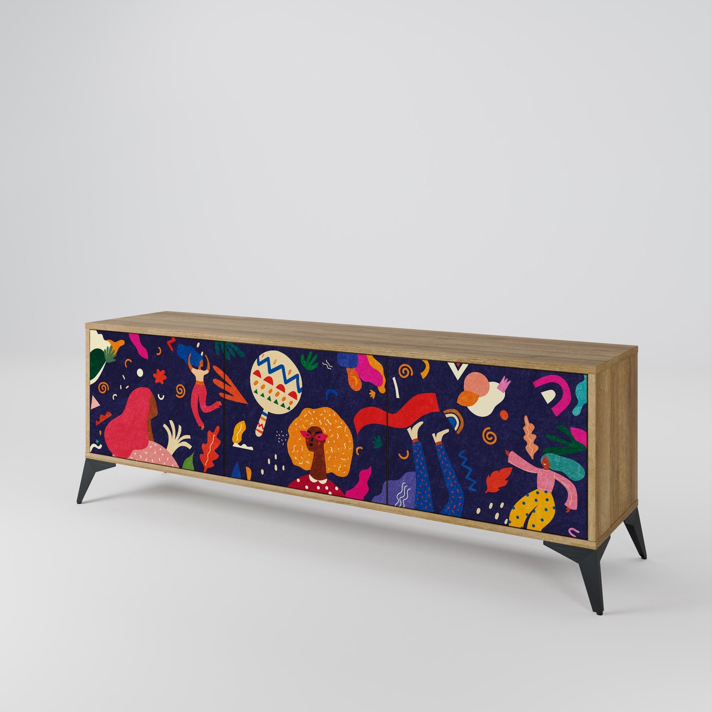 FESTIVE PLEASURES Mobile TV a 3 ante in effetto rovere