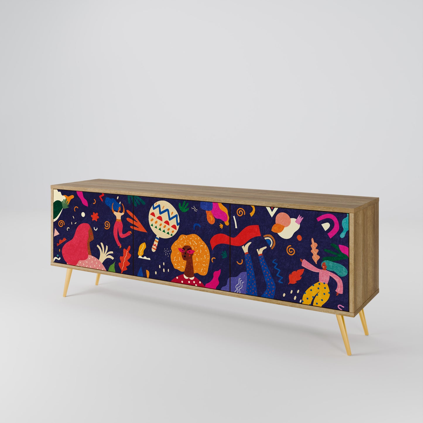 FESTIVE PLEASURES Mobile TV a 3 ante in effetto rovere