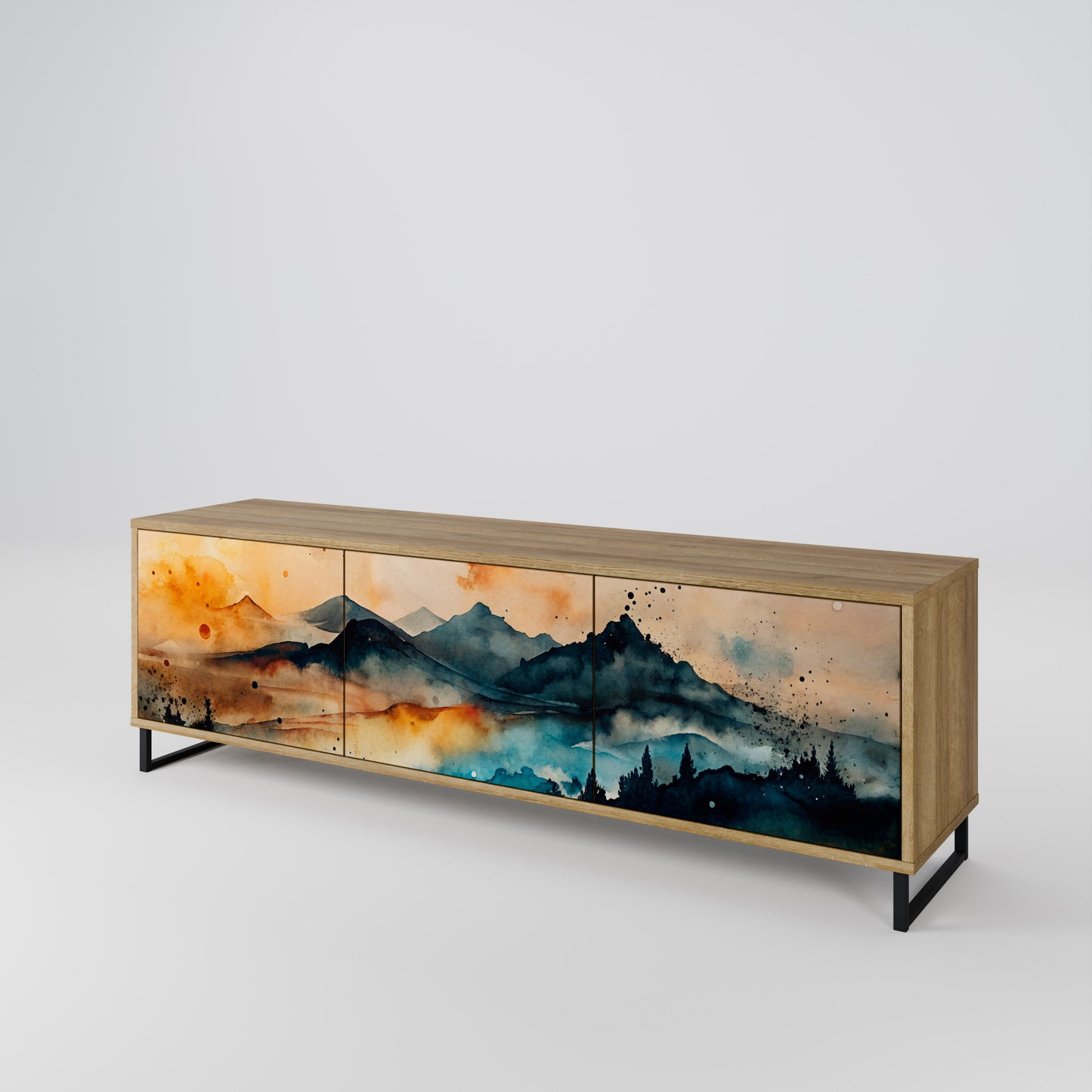 Mobile TV OMINOUS MOUNTAINS a 3 ante in effetto rovere