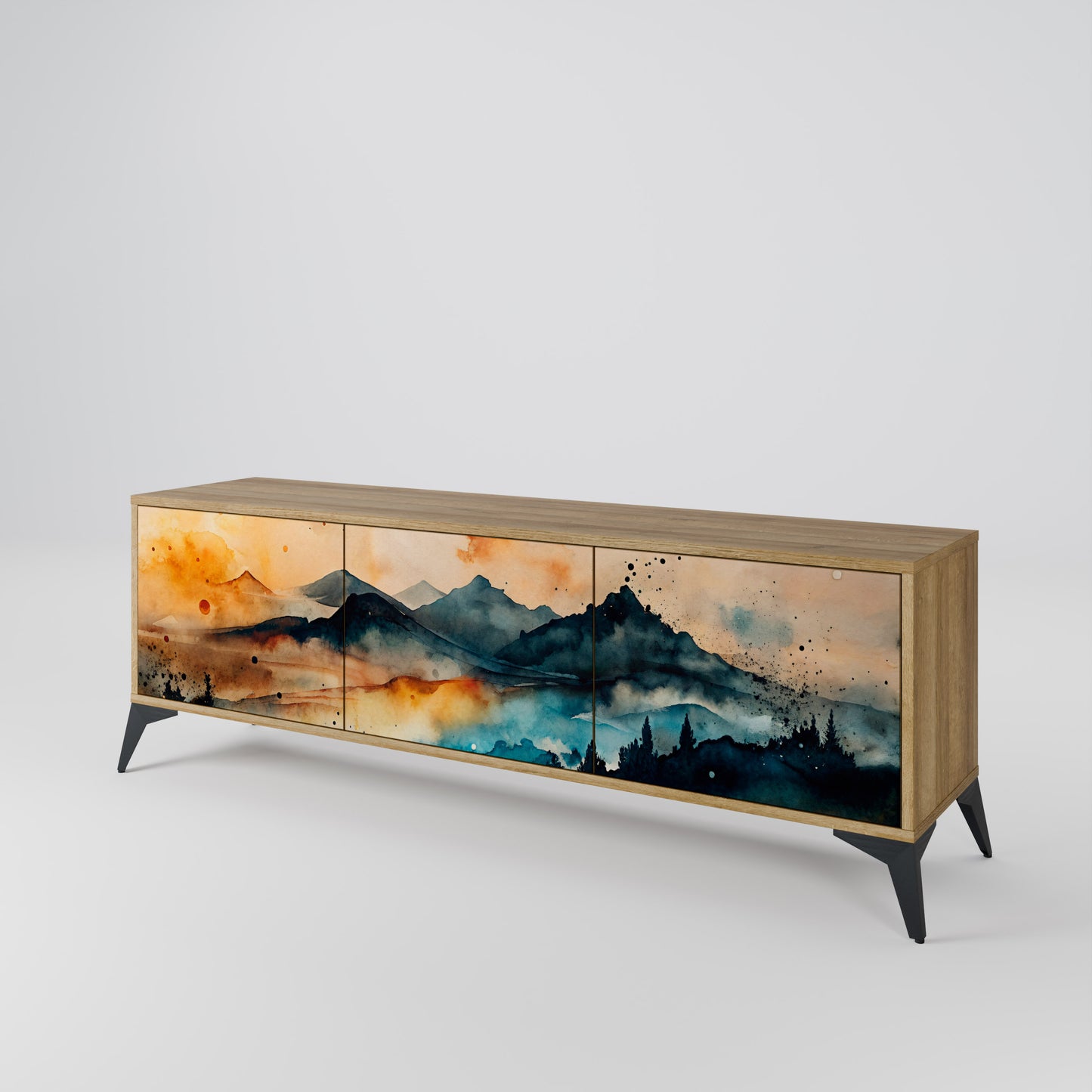 Mobile TV OMINOUS MOUNTAINS a 3 ante in effetto rovere