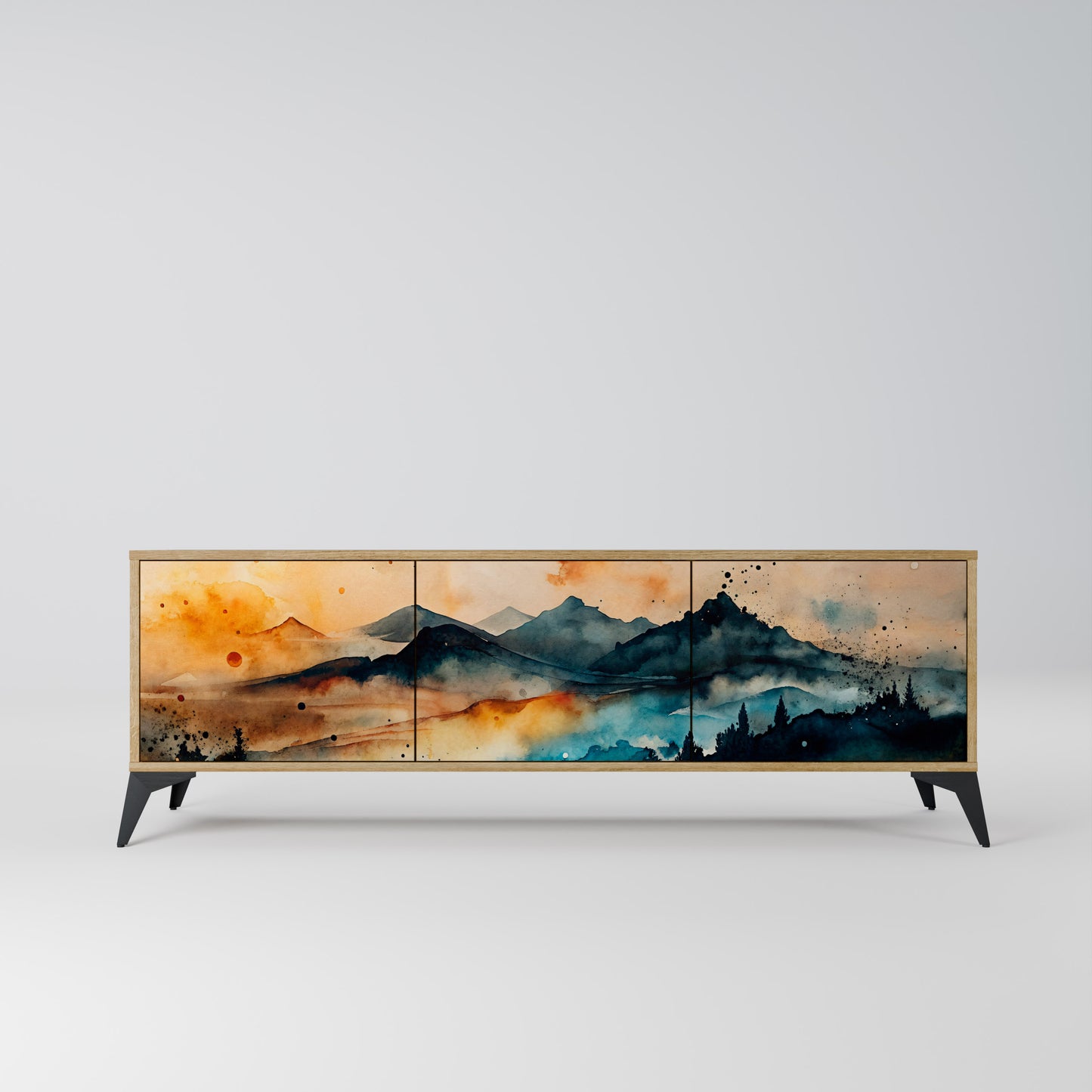 Mobile TV OMINOUS MOUNTAINS a 3 ante in effetto rovere