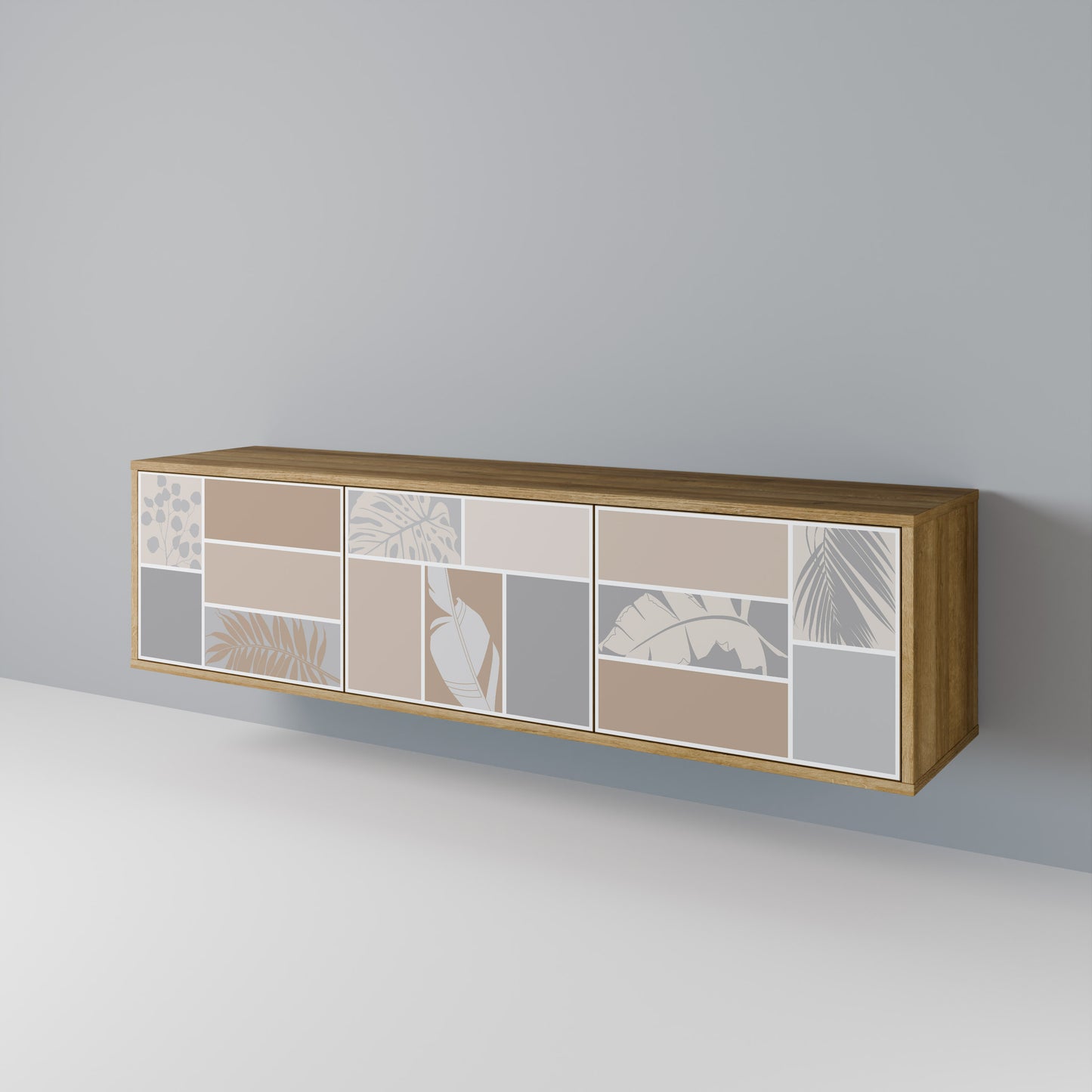 Mobile TV TROPICAL SHAPES a 3 ante effetto rovere