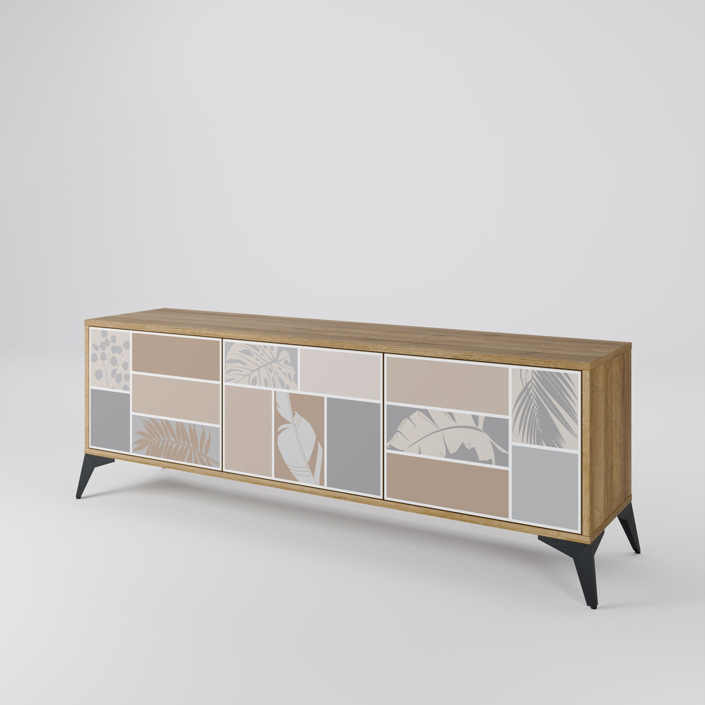 Mobile TV TROPICAL SHAPES a 3 ante effetto rovere