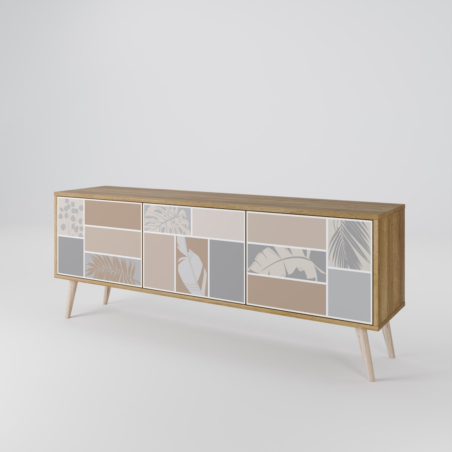 Mobile TV TROPICAL SHAPES a 3 ante effetto rovere