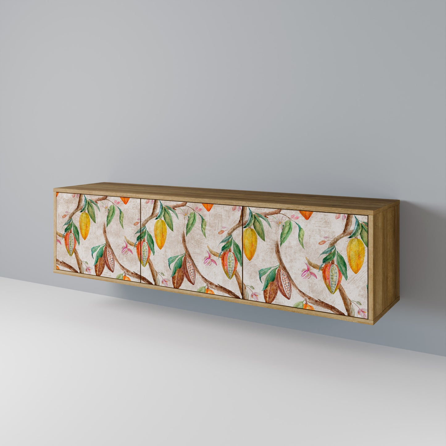 Mobile TV a 3 ante COCOA FRUITS in effetto rovere