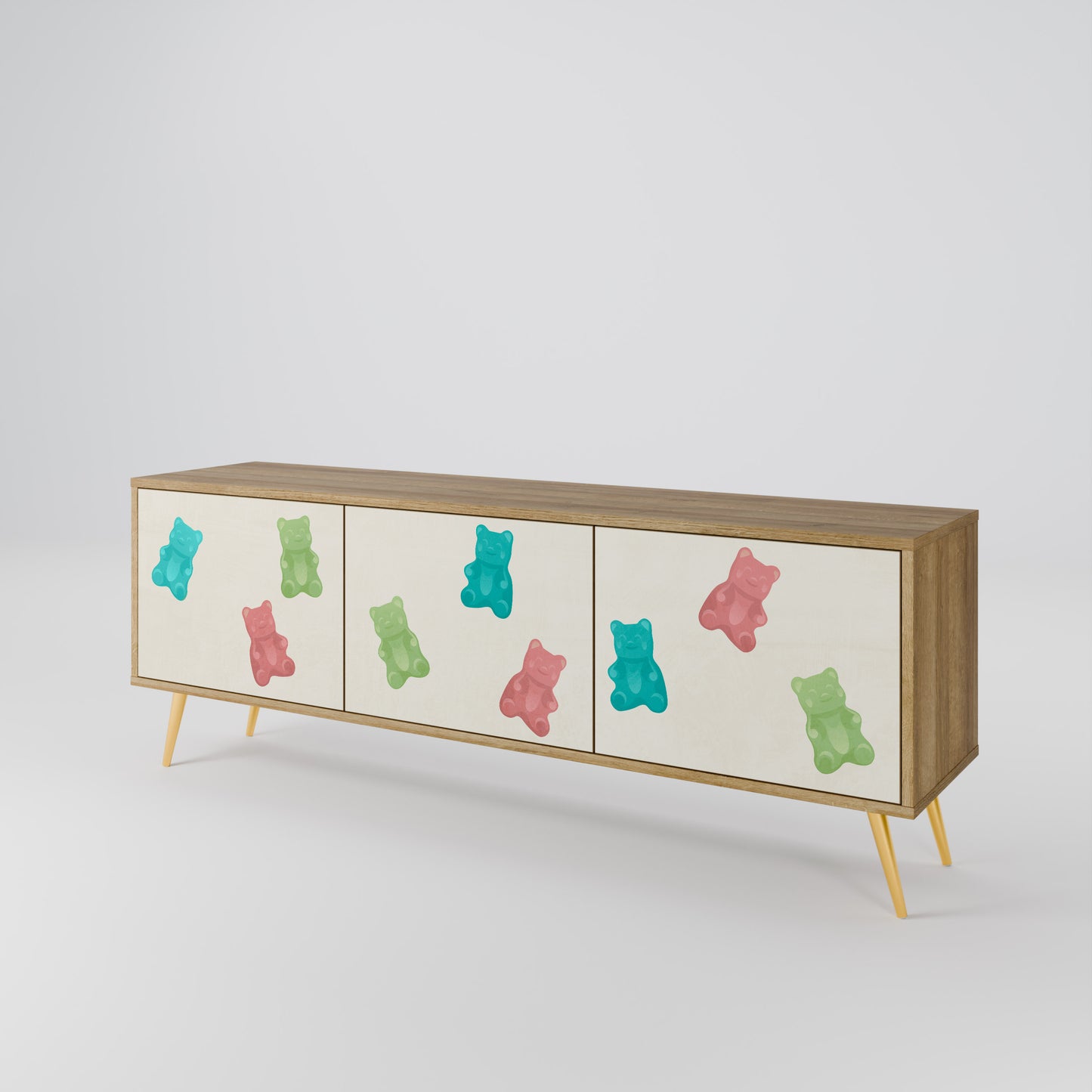 Mobile TV GUMMY BEARS a 3 ante in effetto rovere