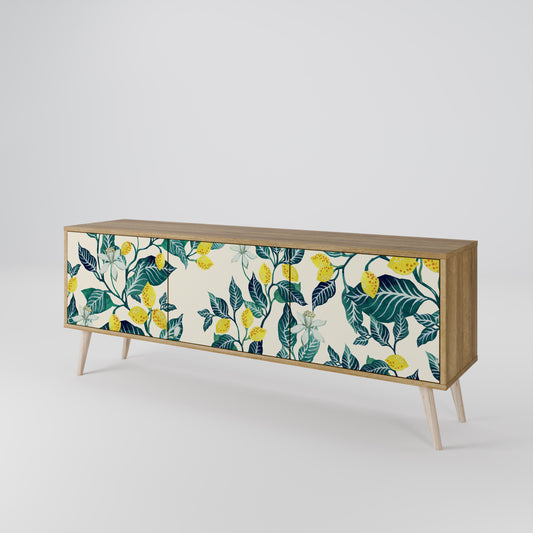 LEMON TREE 3-Door TV Stand in Oak Effect