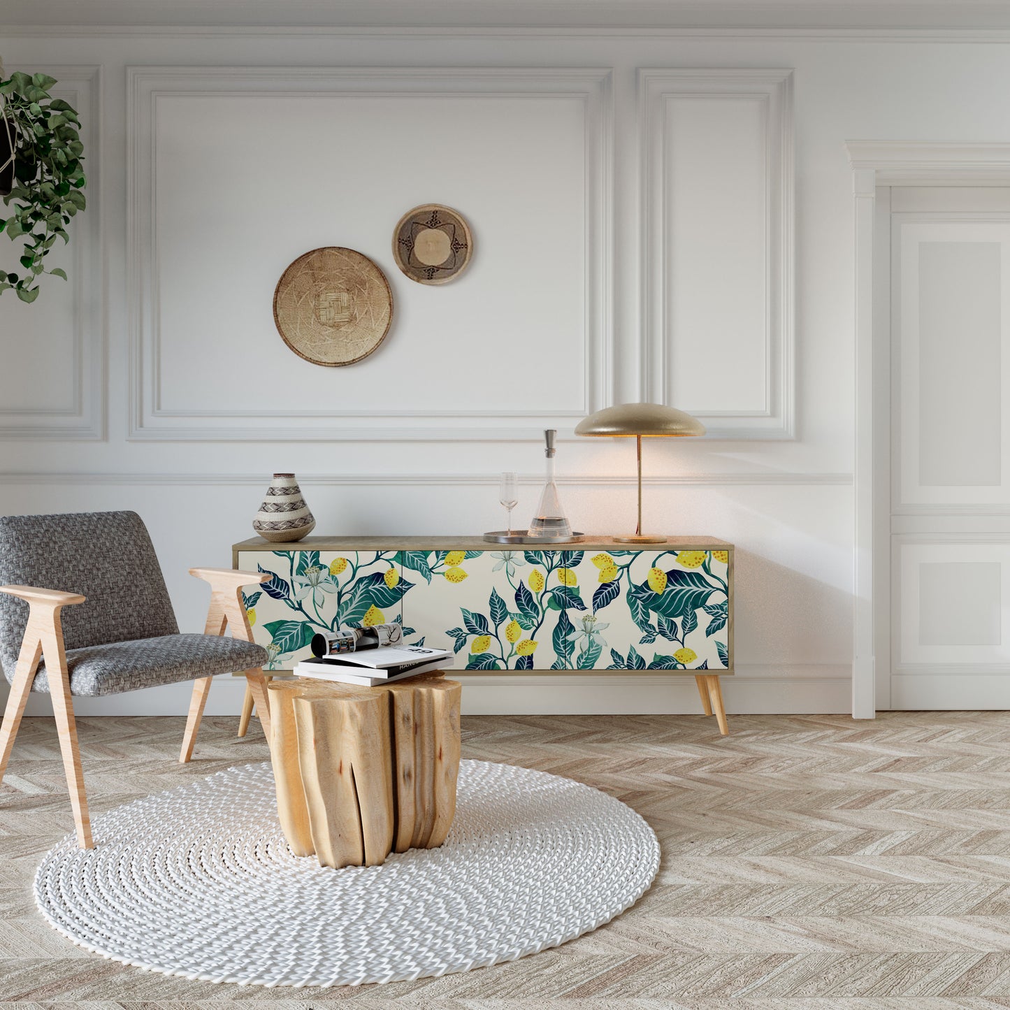 Mobile TV LEMON TREE a 3 ante effetto rovere