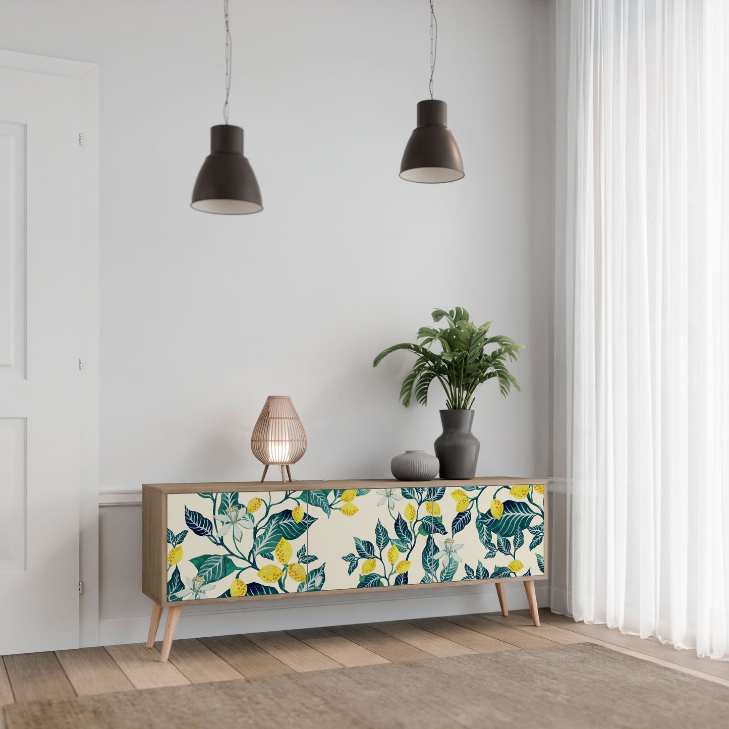 Mobile TV LEMON TREE a 3 ante effetto rovere