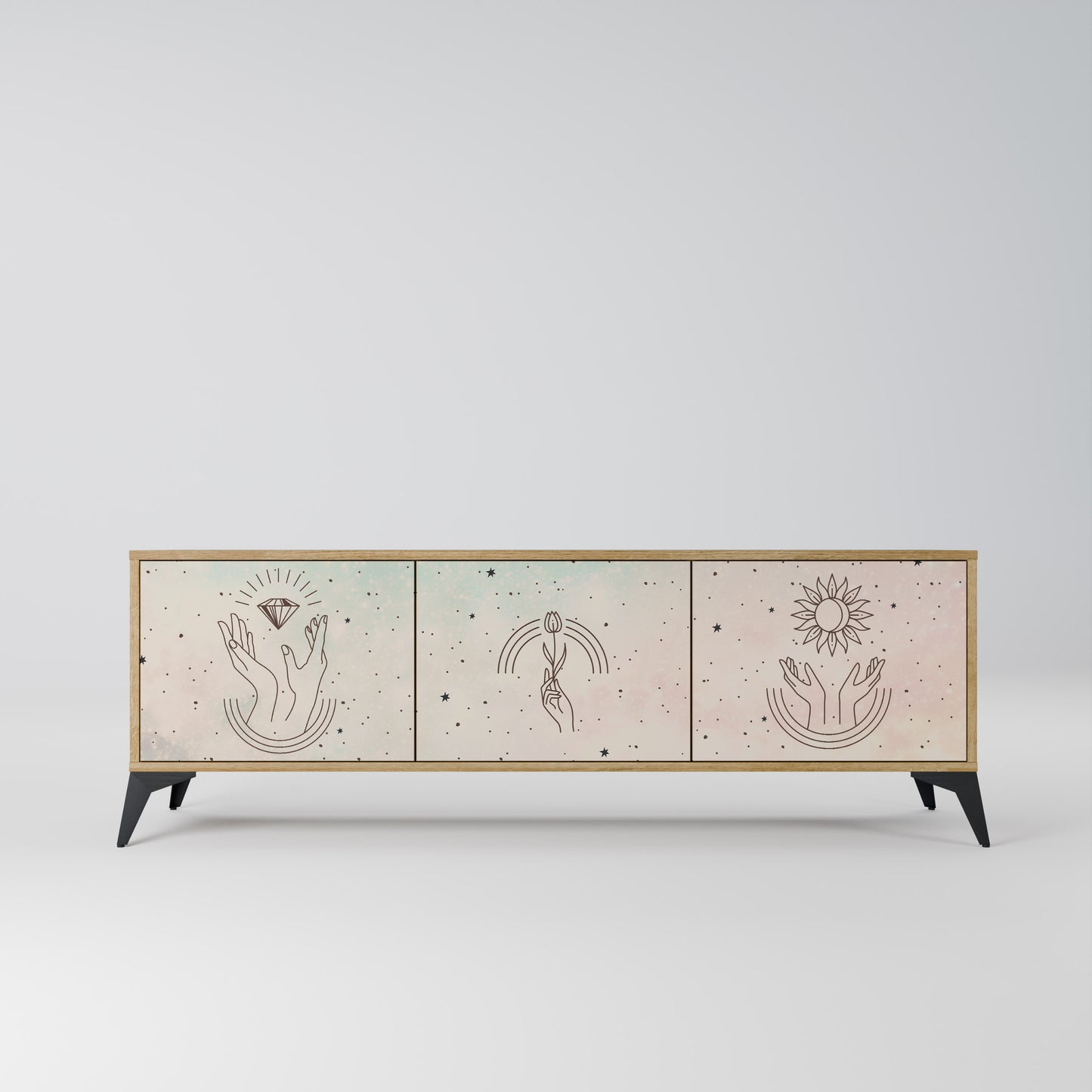 Mobile TV DELICATE BEAUTY a 3 ante in effetto rovere