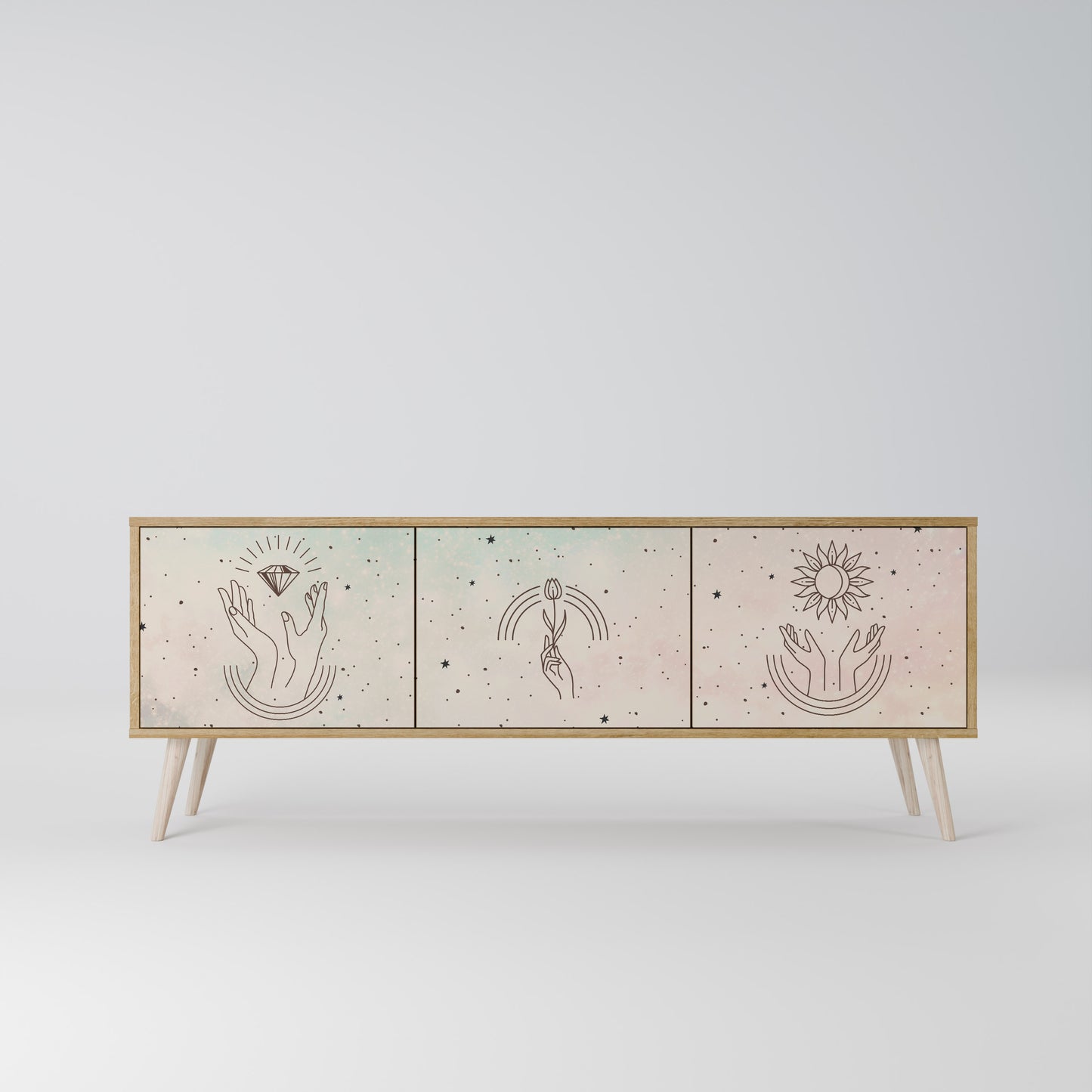 Mobile TV DELICATE BEAUTY a 3 ante in effetto rovere