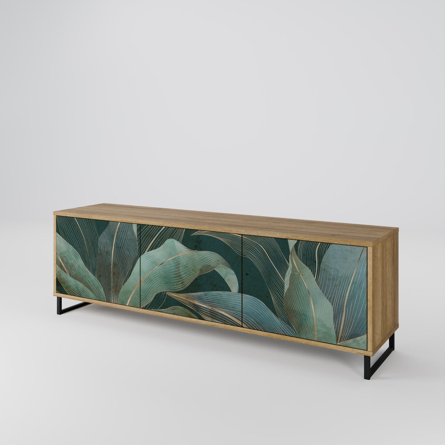 Mobile TV a 3 ante ROYAL GREEN in effetto rovere