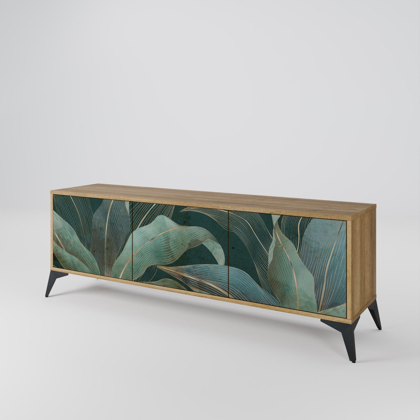 Mobile TV a 3 ante ROYAL GREEN in effetto rovere