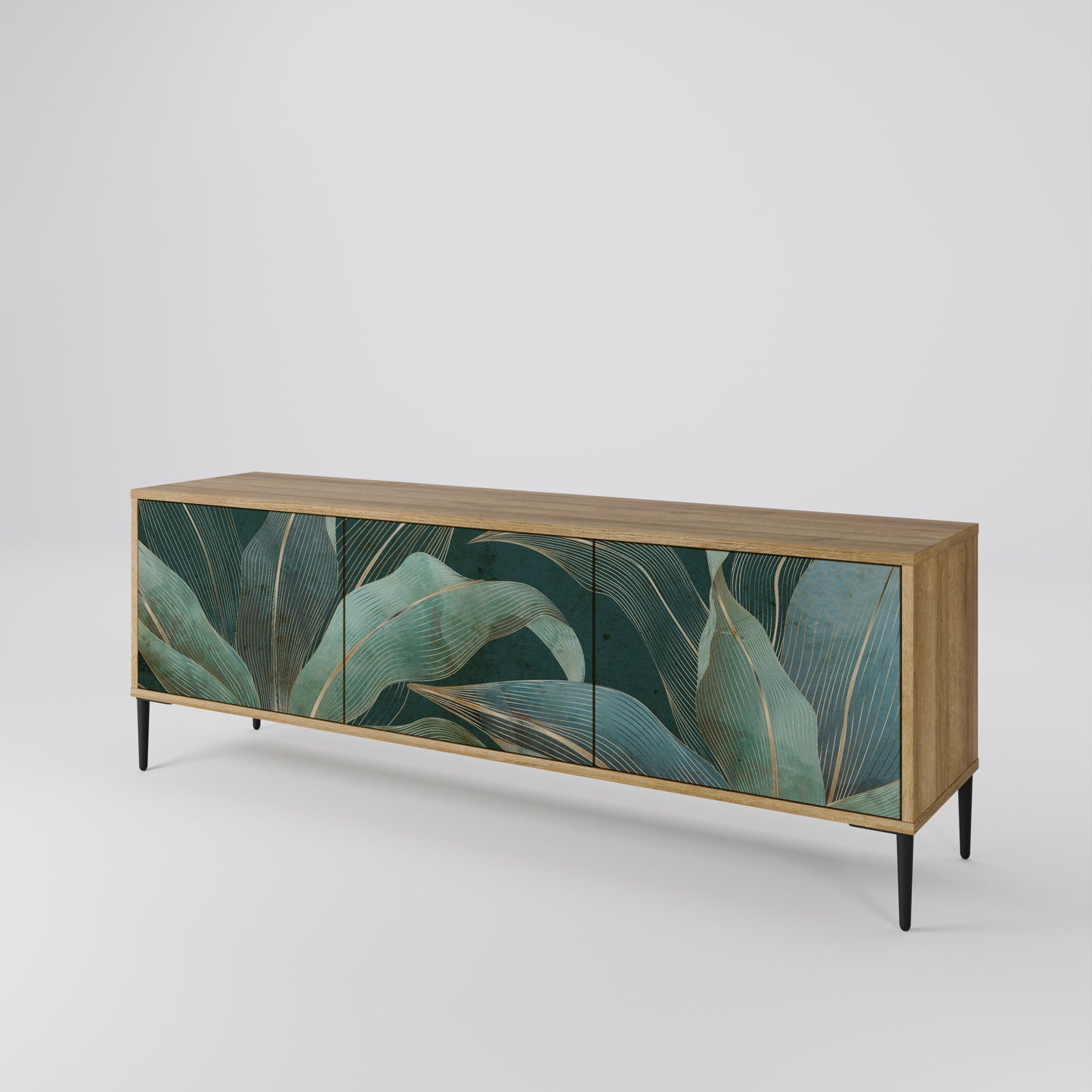 Mobile TV a 3 ante ROYAL GREEN in effetto rovere