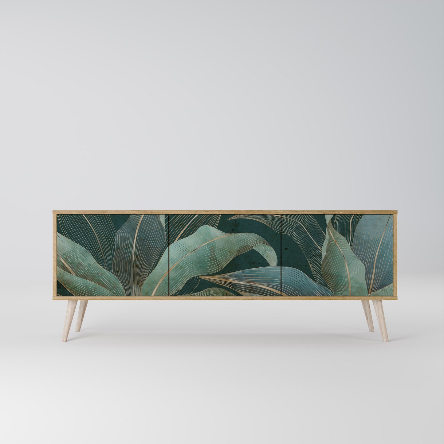 Mobile TV a 3 ante ROYAL GREEN in effetto rovere