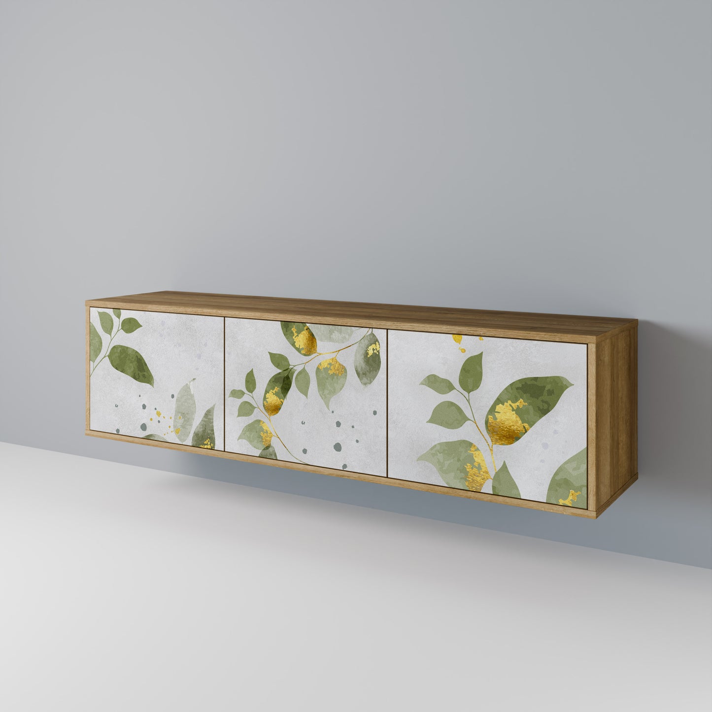 Mobile TV ELEGANT BOTANICS a 3 ante effetto rovere