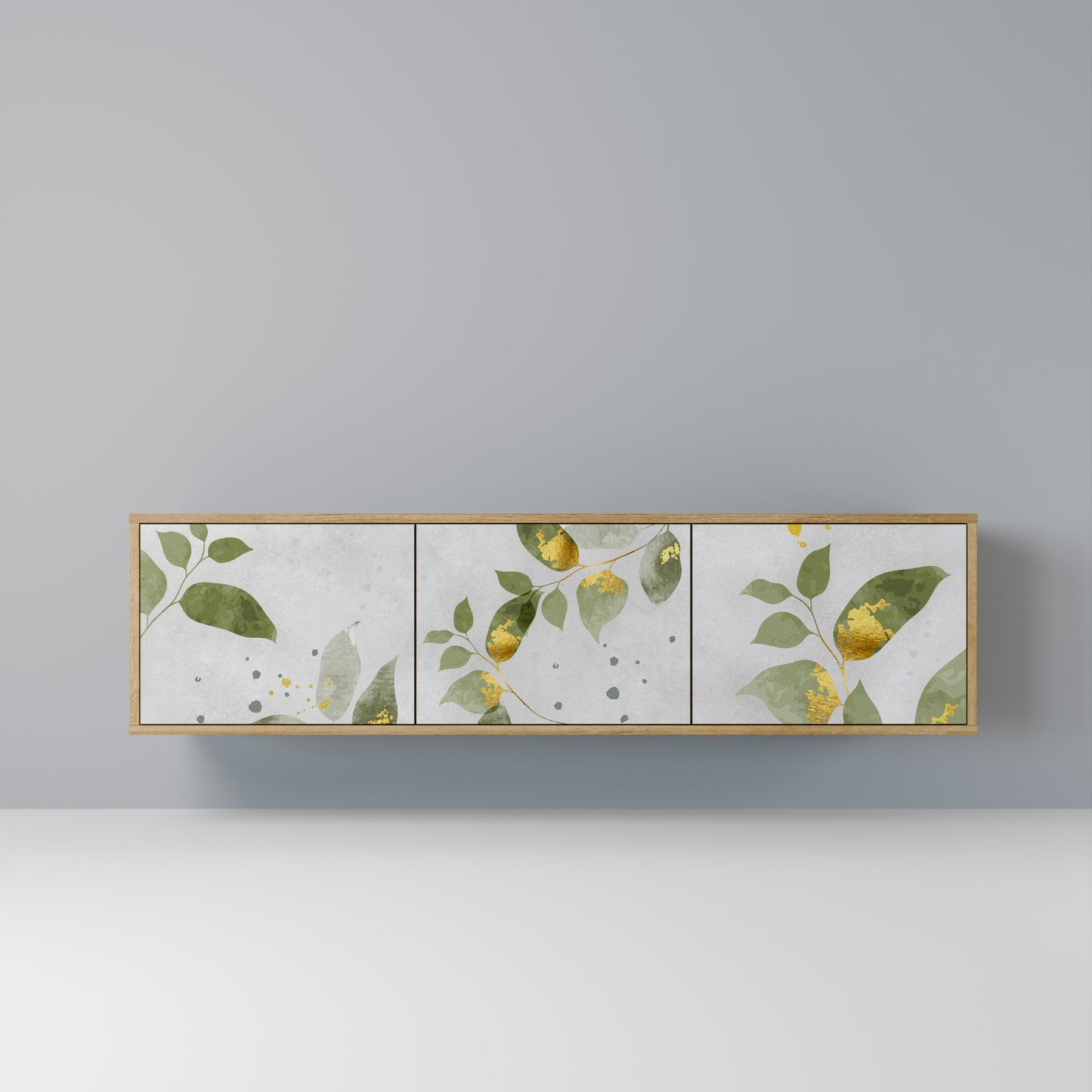 Mobile TV ELEGANT BOTANICS a 3 ante effetto rovere