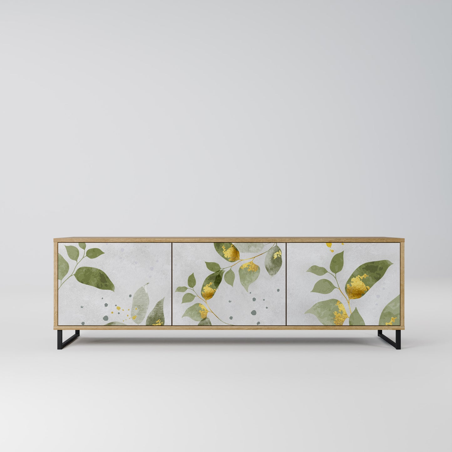 Mobile TV ELEGANT BOTANICS a 3 ante effetto rovere