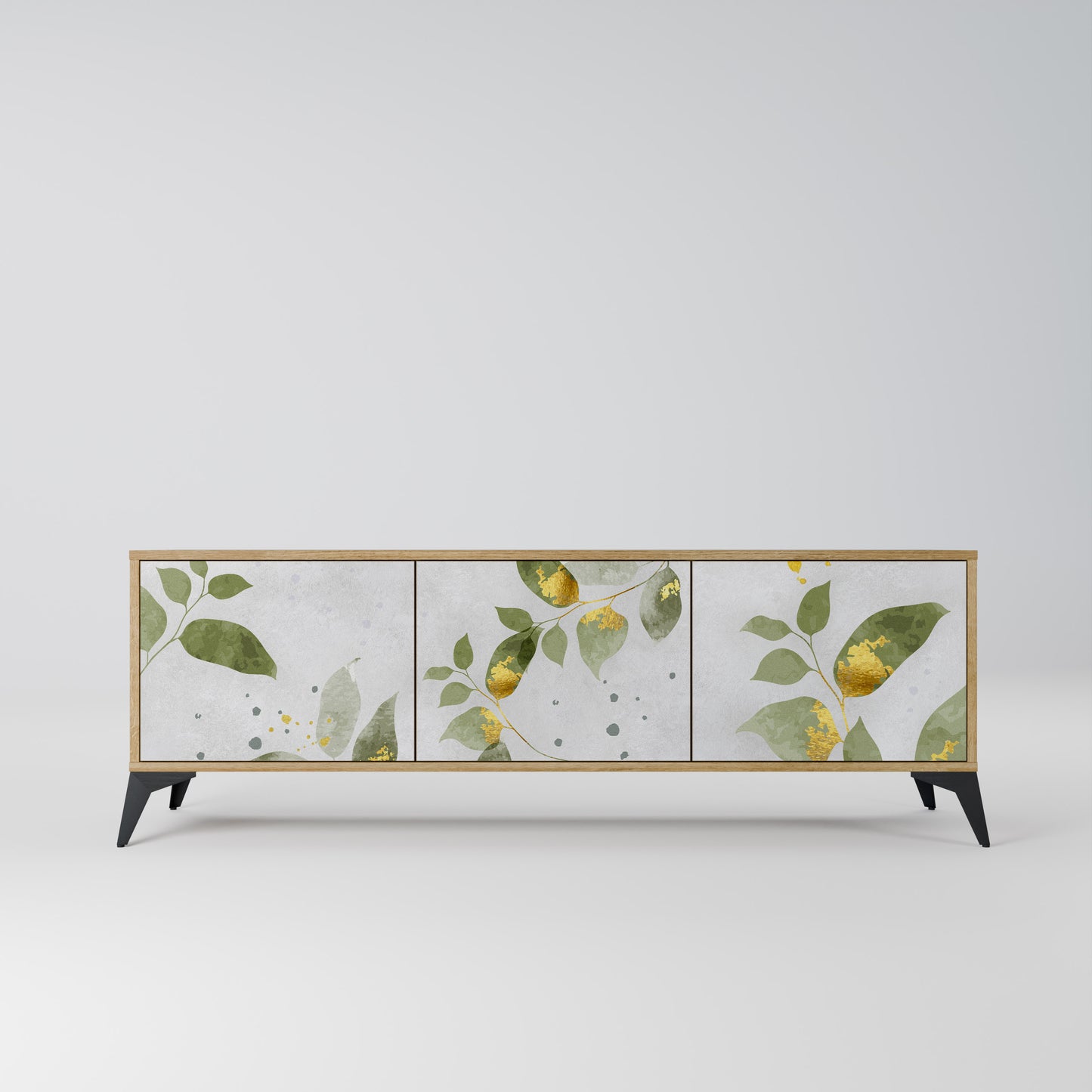 Mobile TV ELEGANT BOTANICS a 3 ante effetto rovere