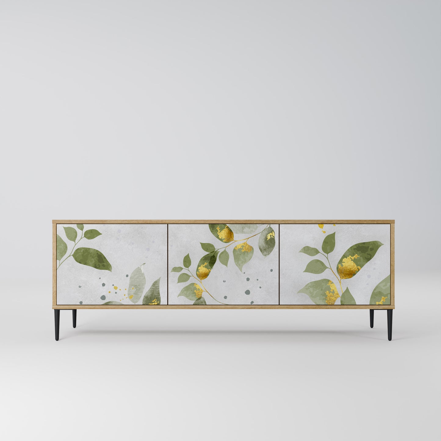 Mobile TV ELEGANT BOTANICS a 3 ante effetto rovere