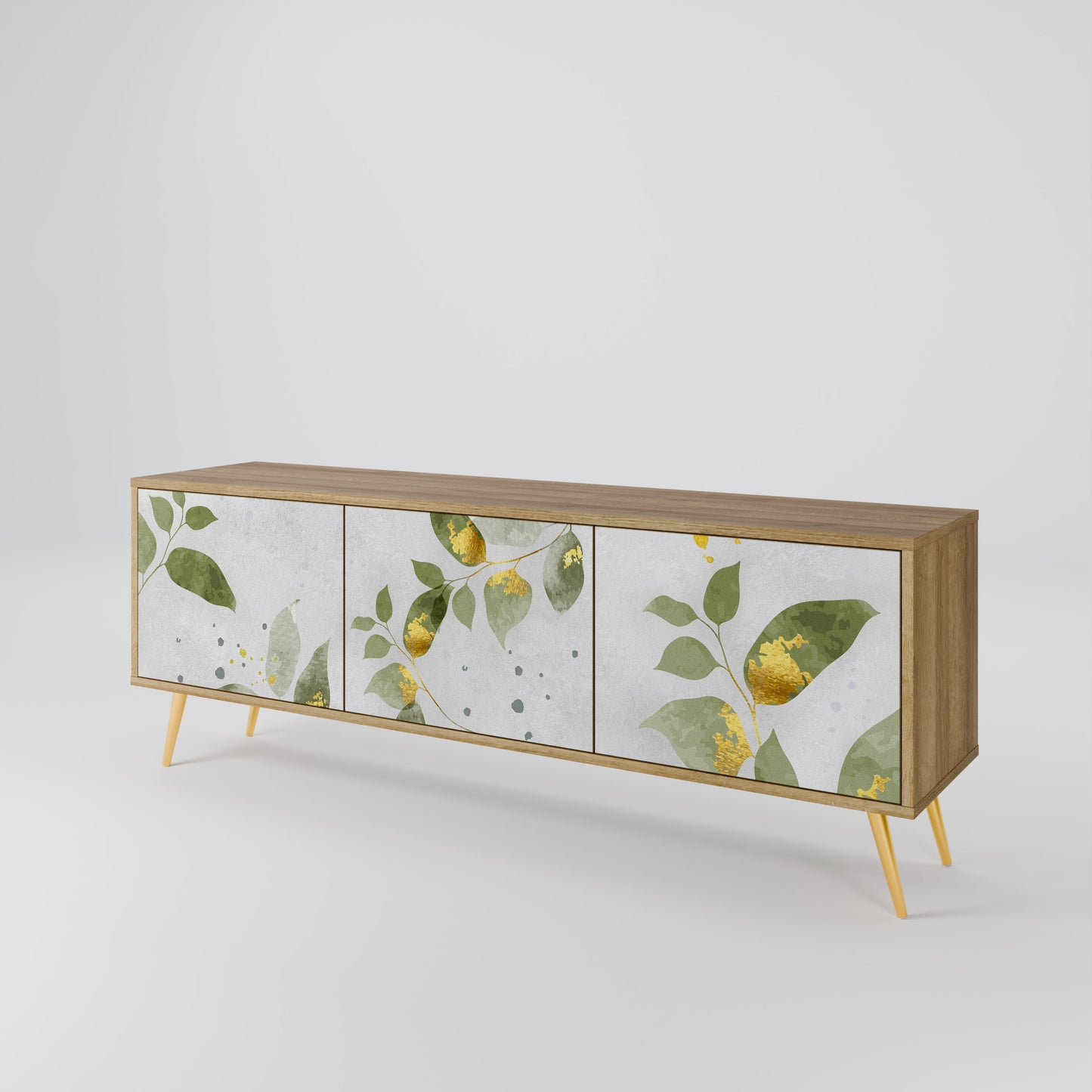 Mobile TV ELEGANT BOTANICS a 3 ante effetto rovere