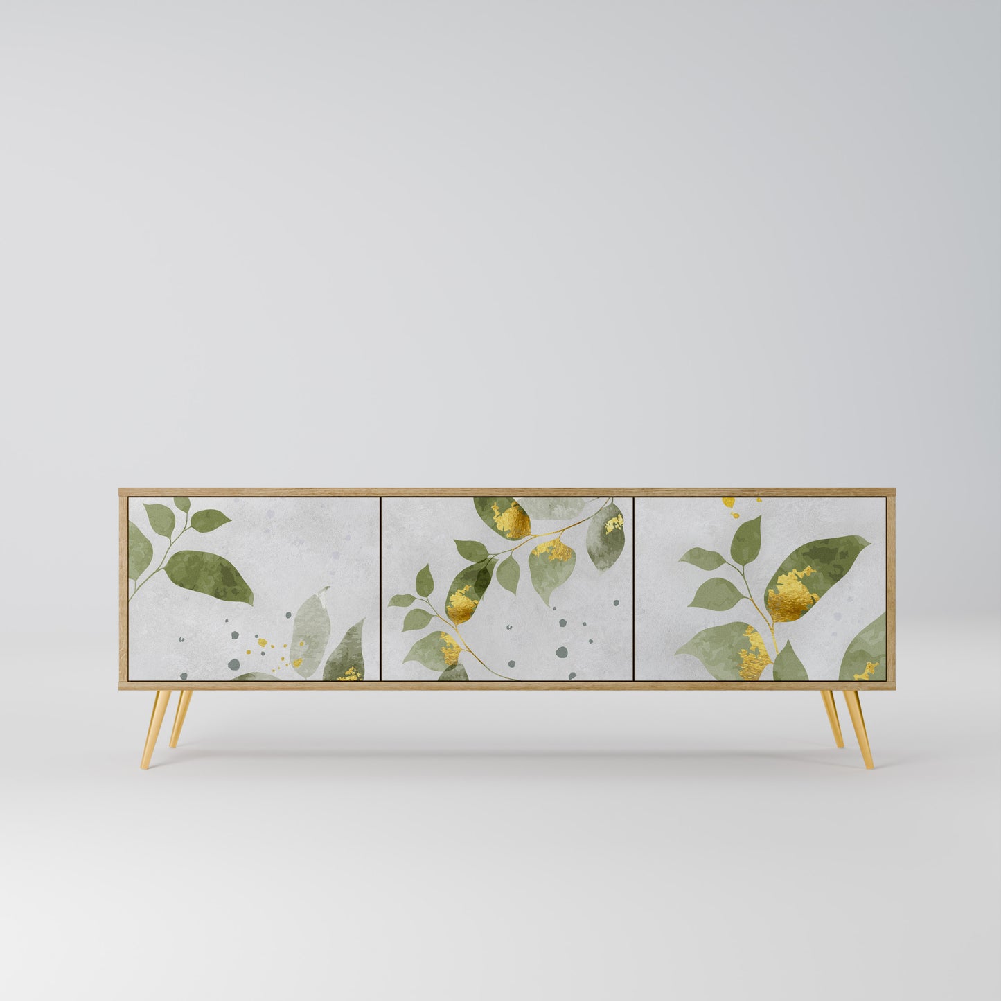 Mobile TV ELEGANT BOTANICS a 3 ante effetto rovere