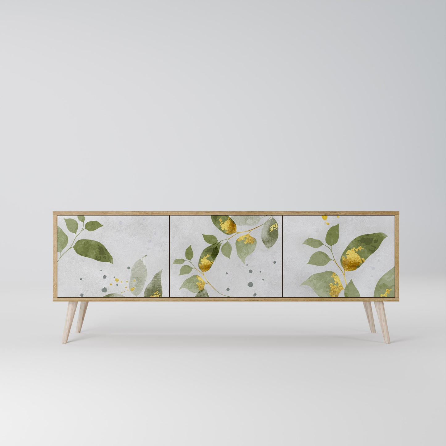 Mobile TV ELEGANT BOTANICS a 3 ante effetto rovere