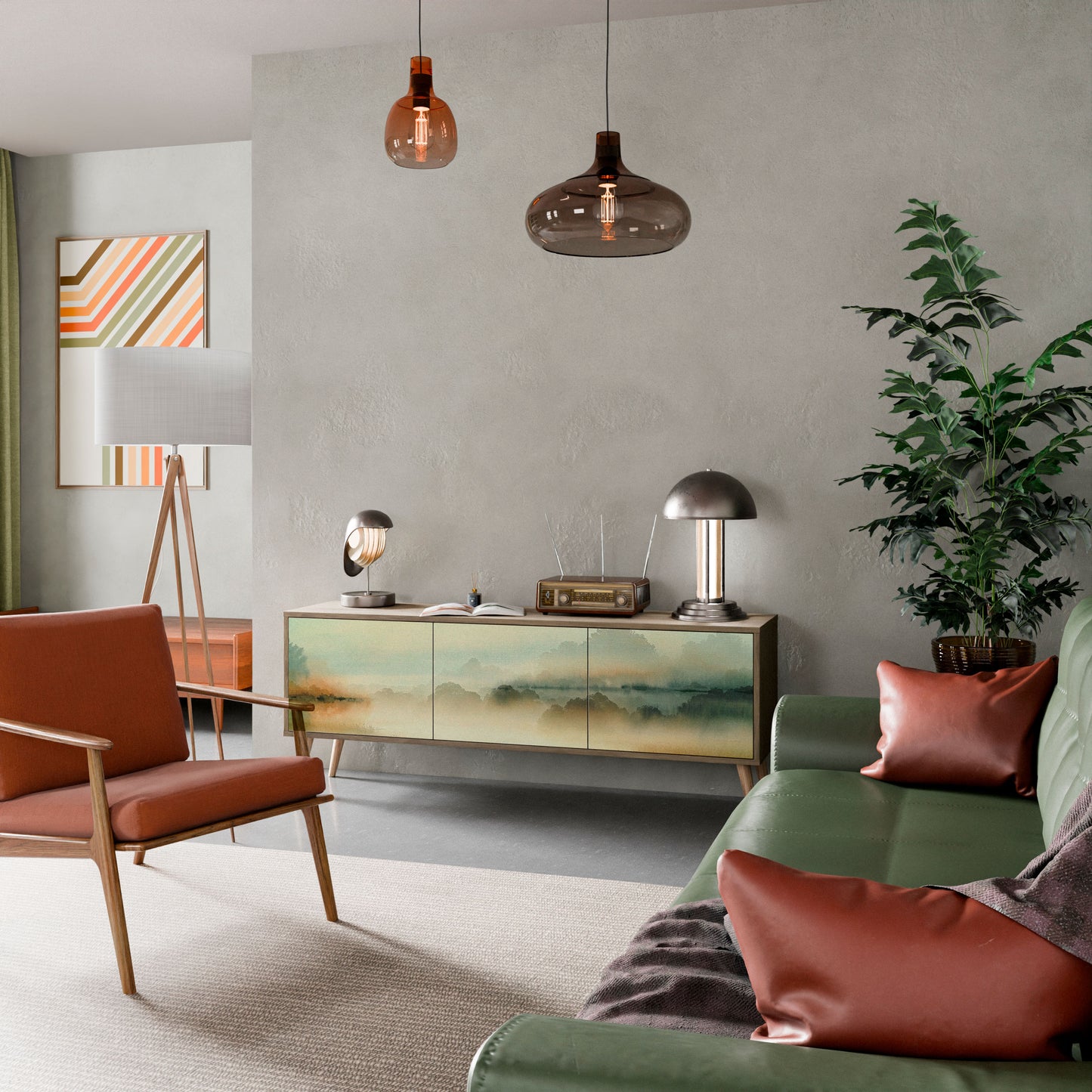 Mobile TV MORNING BY THE LAKE a 3 ante effetto rovere