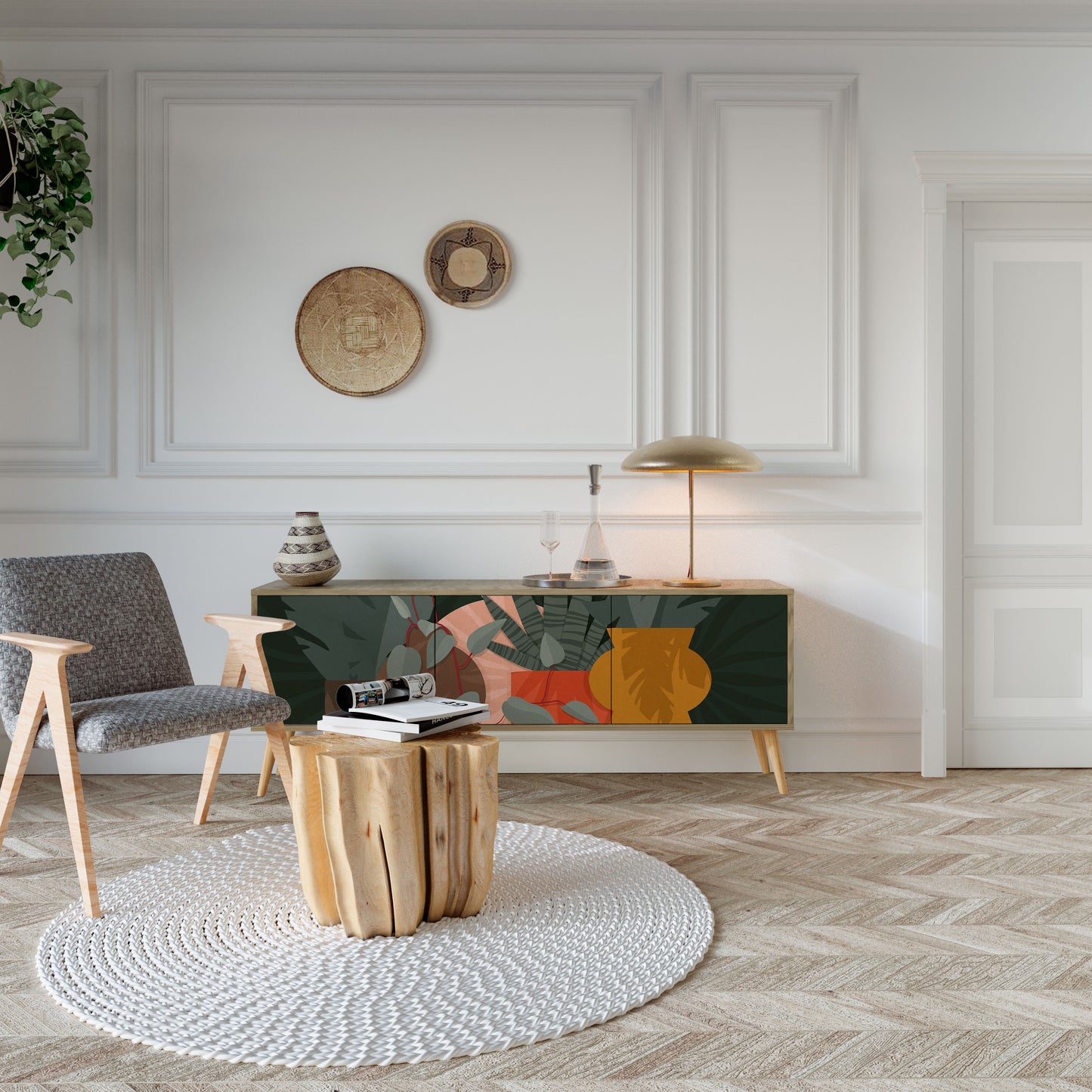 Mobile TV TROPICAL COMPOSITION 3 ante effetto rovere