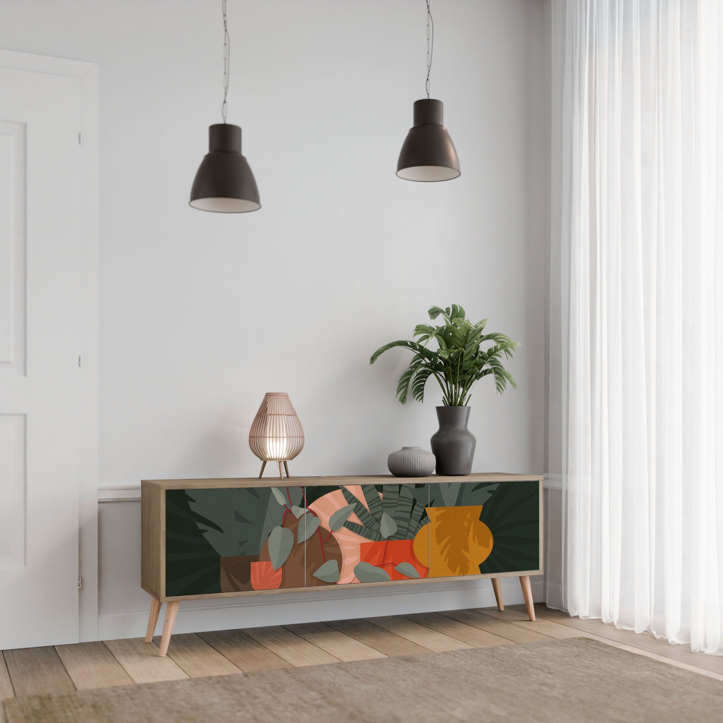 Mobile TV TROPICAL COMPOSITION 3 ante effetto rovere