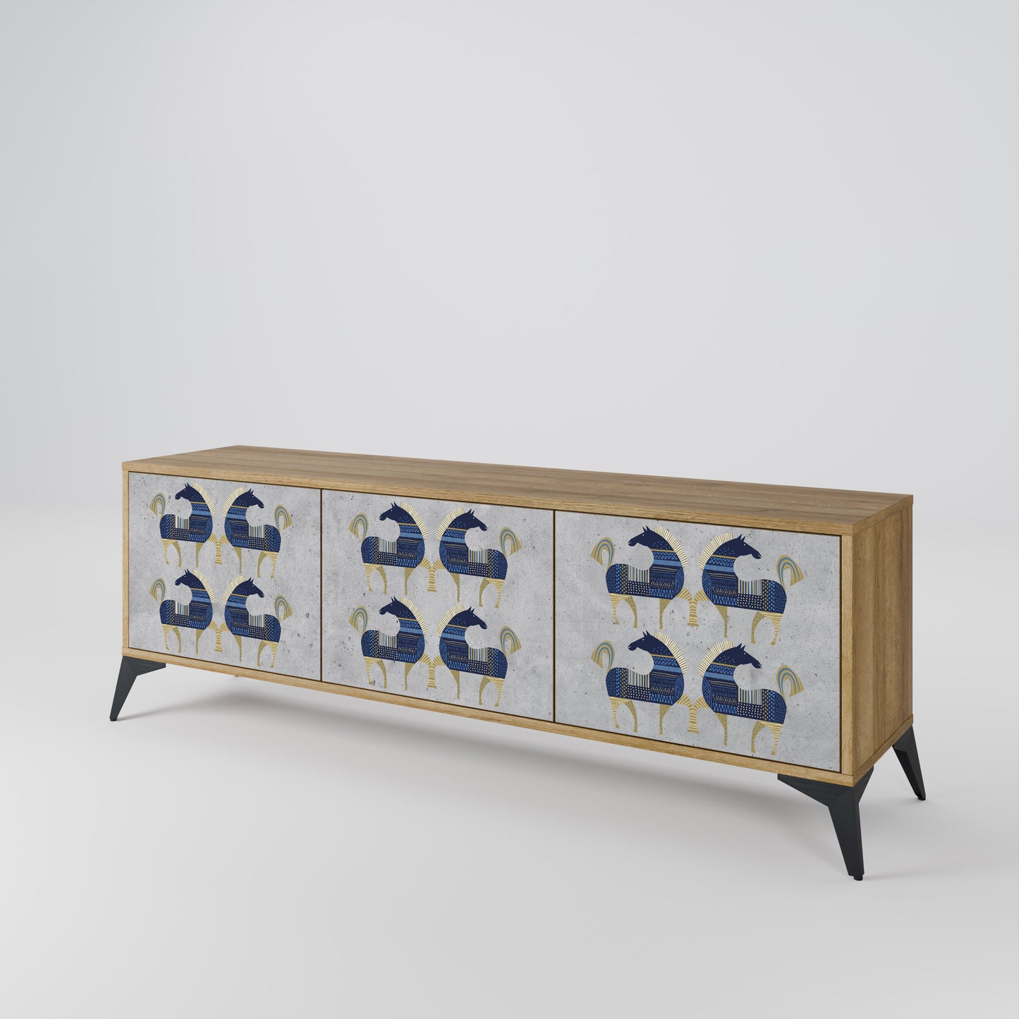 Mobile TV MAJESTIC STEED a 3 ante in effetto rovere