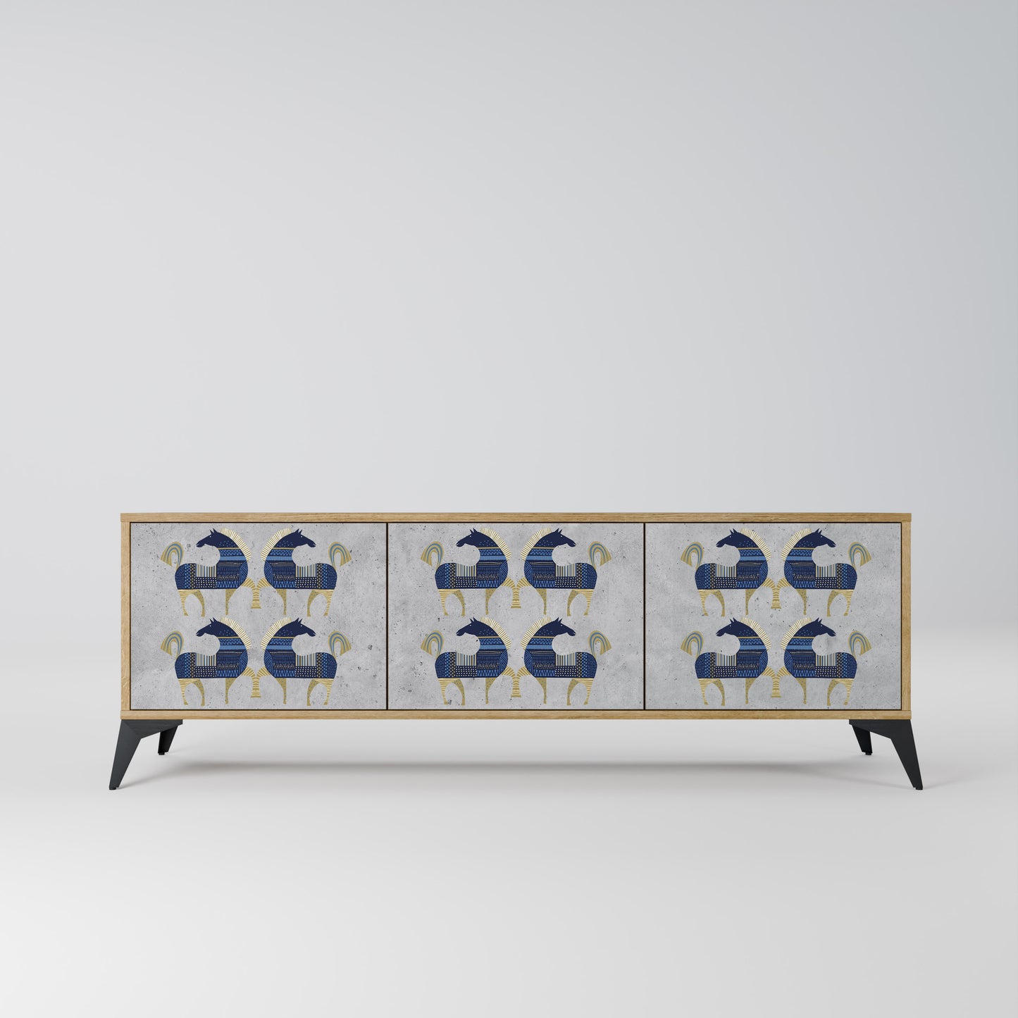 Mobile TV MAJESTIC STEED a 3 ante in effetto rovere