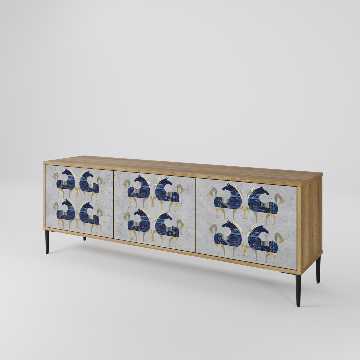 Mobile TV MAJESTIC STEED a 3 ante in effetto rovere