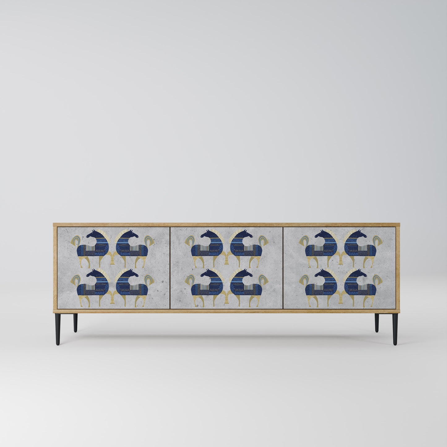 Mobile TV MAJESTIC STEED a 3 ante in effetto rovere