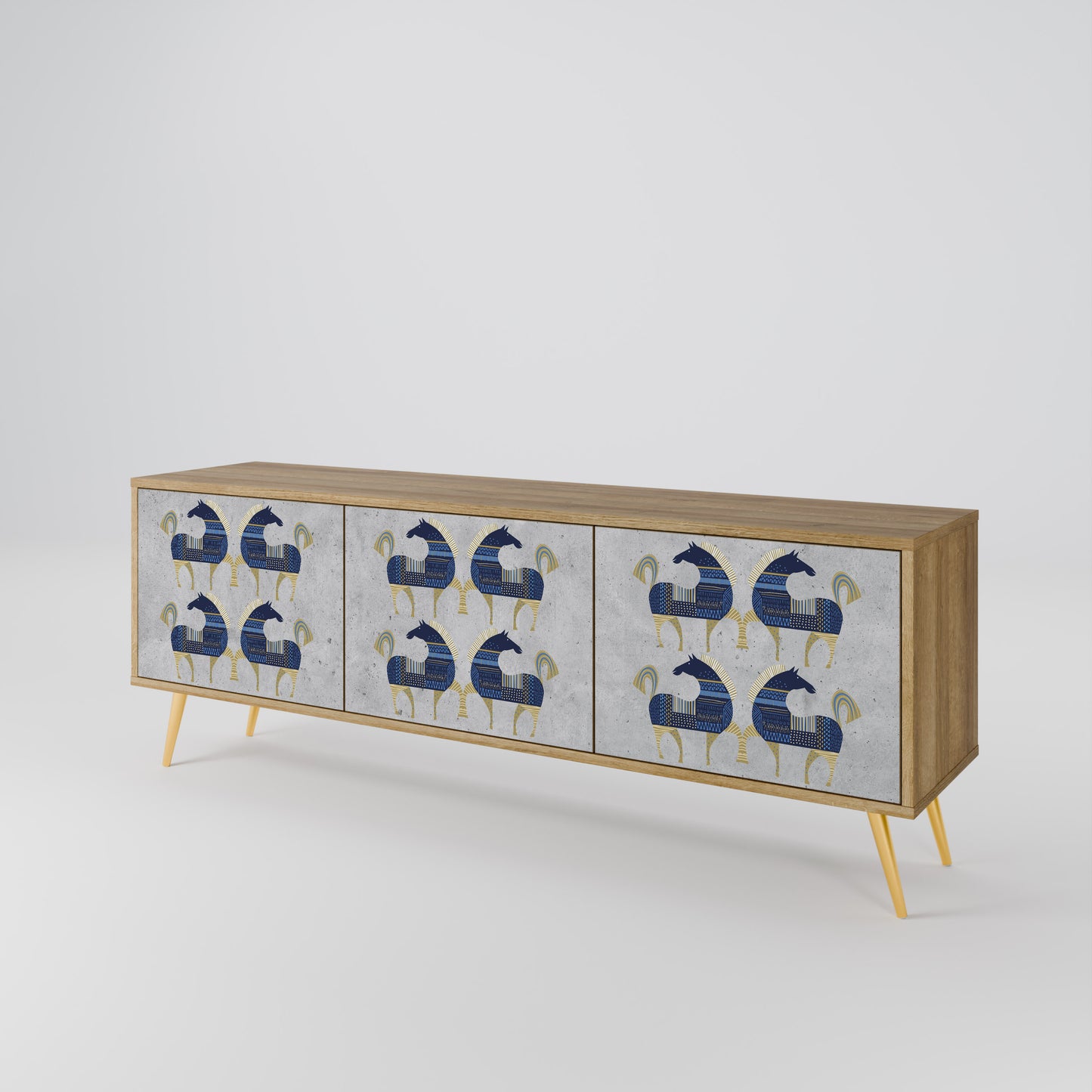 Mobile TV MAJESTIC STEED a 3 ante in effetto rovere