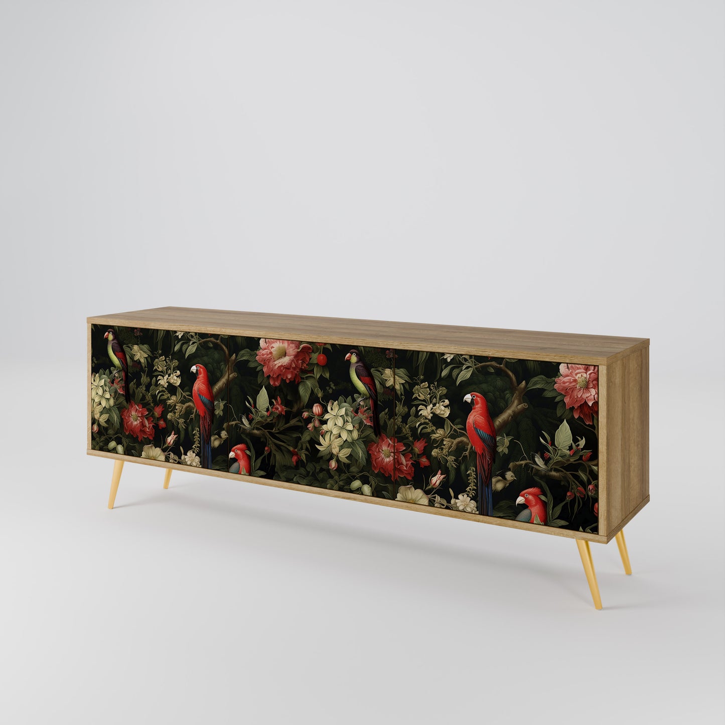 Mobile TV AVIAN GREENERY a 3 ante in effetto rovere