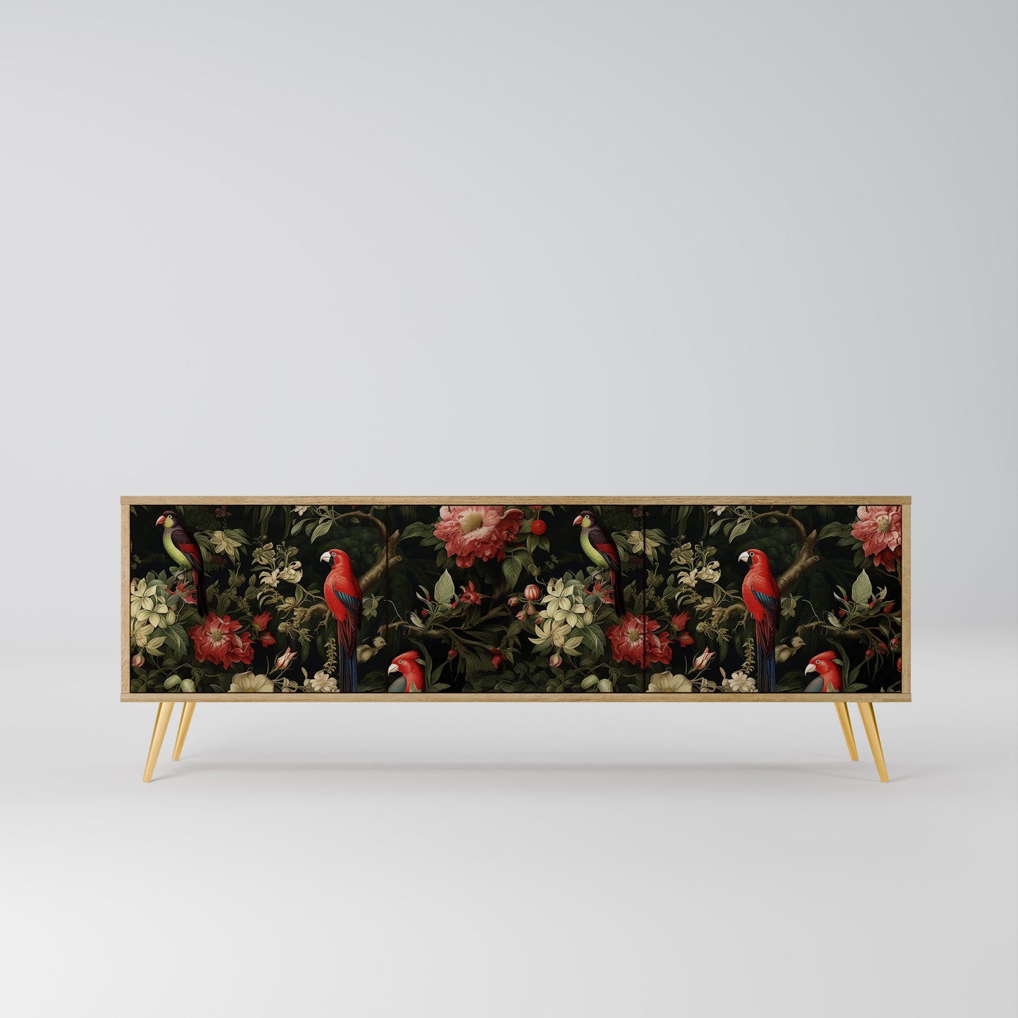 Mobile TV AVIAN GREENERY a 3 ante in effetto rovere