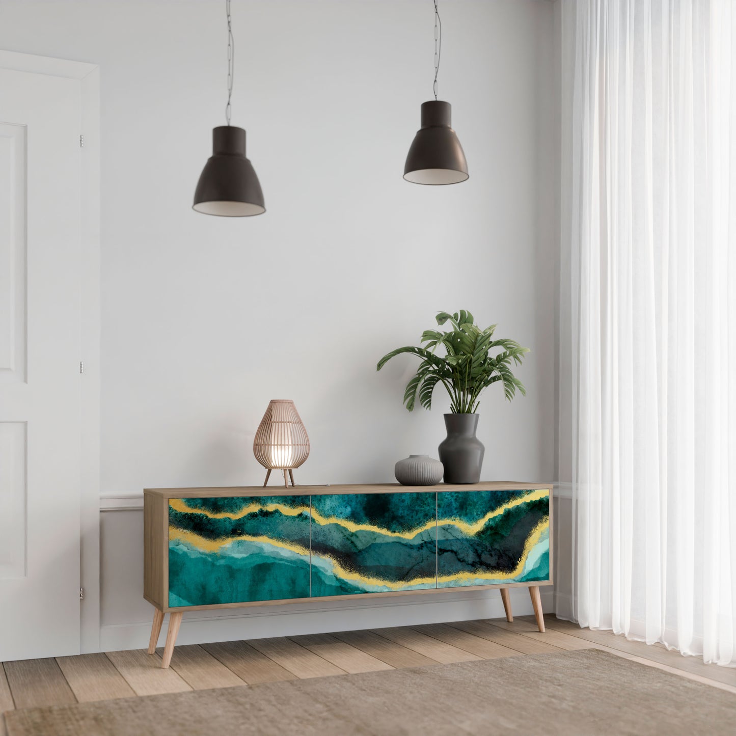 Mobile TV GOLDRUSH ODYSSEY a 3 ante in effetto rovere
