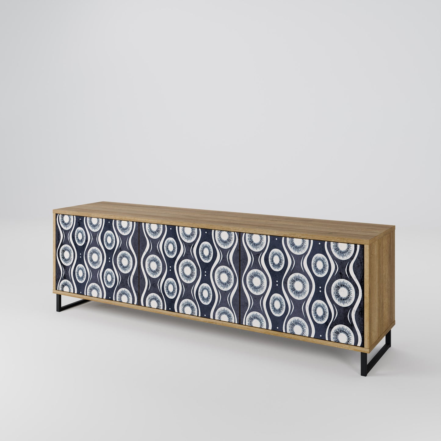 Mobile TV GRAPHITE EYES a 3 ante effetto rovere