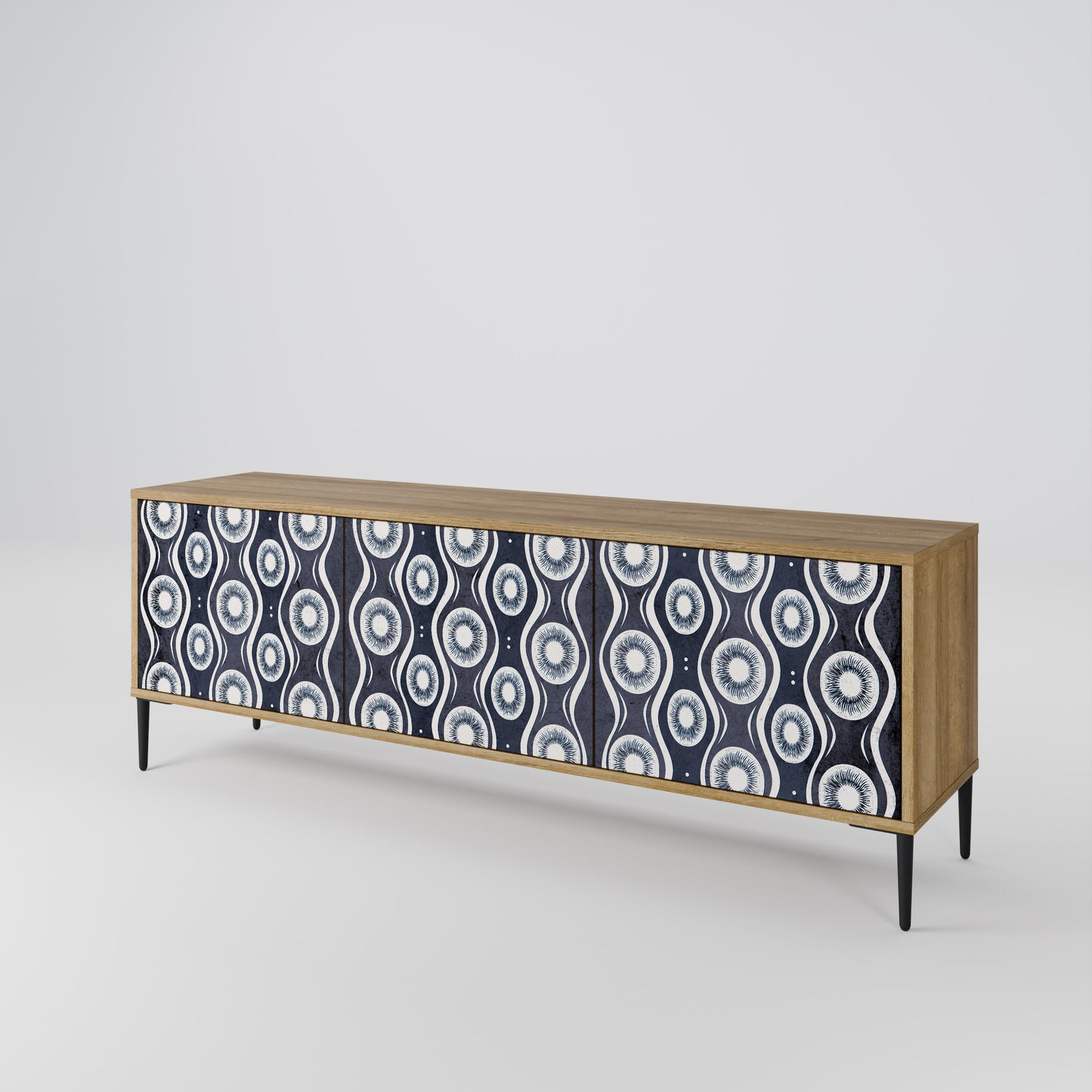 Mobile TV GRAPHITE EYES a 3 ante effetto rovere