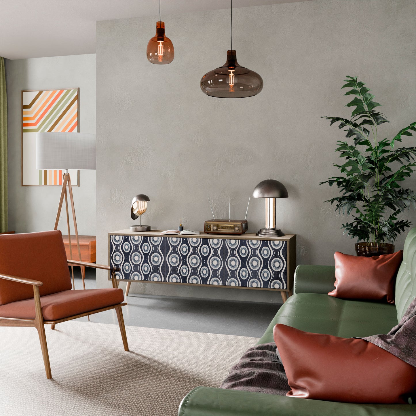 Mobile TV GRAPHITE EYES a 3 ante effetto rovere