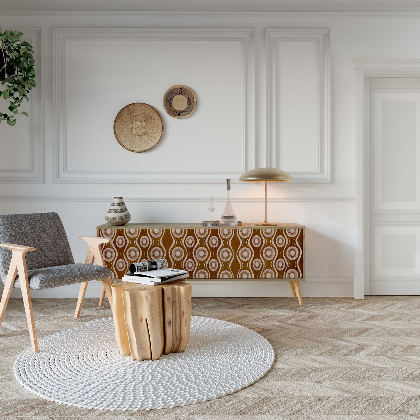 Mobile TV BROWN EYES a 3 ante effetto rovere