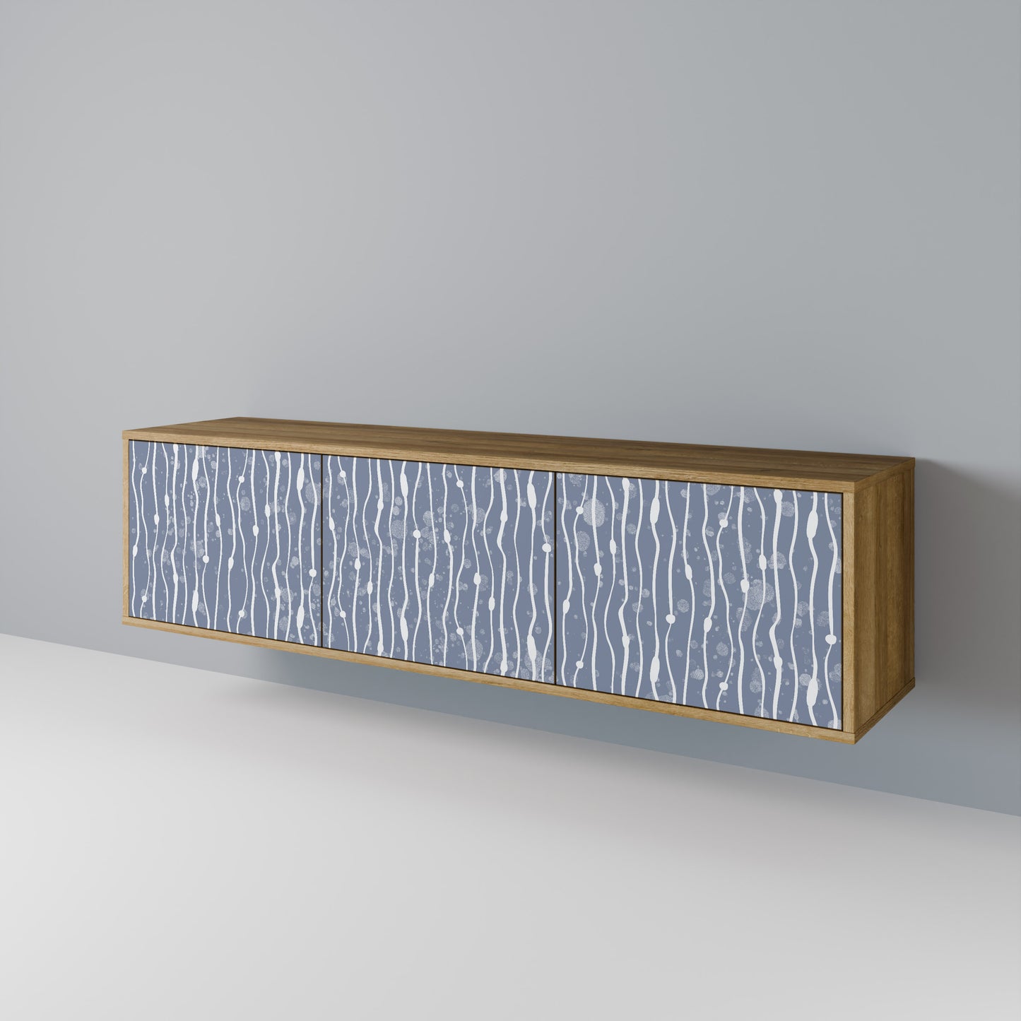 Mobile TV GRAPHITE RAIN a 3 ante effetto rovere