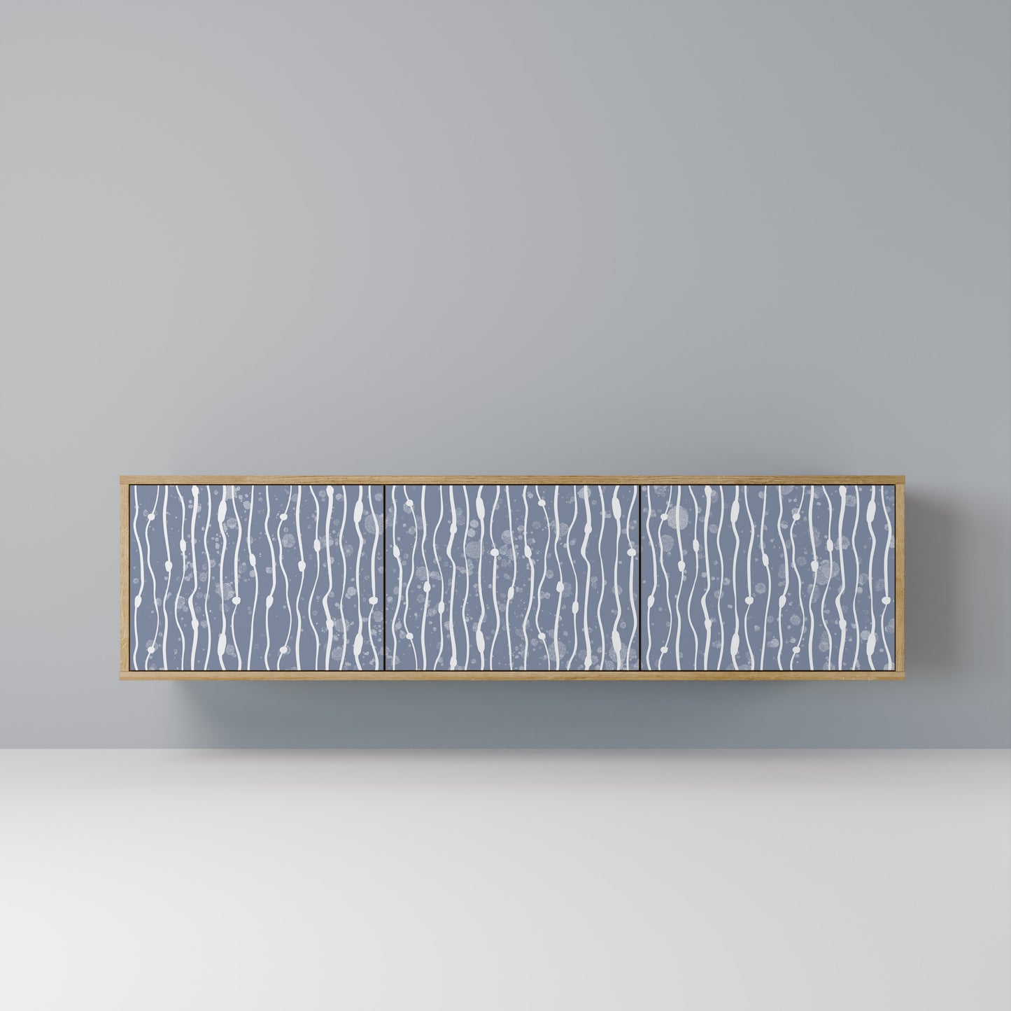 Mobile TV GRAPHITE RAIN a 3 ante effetto rovere