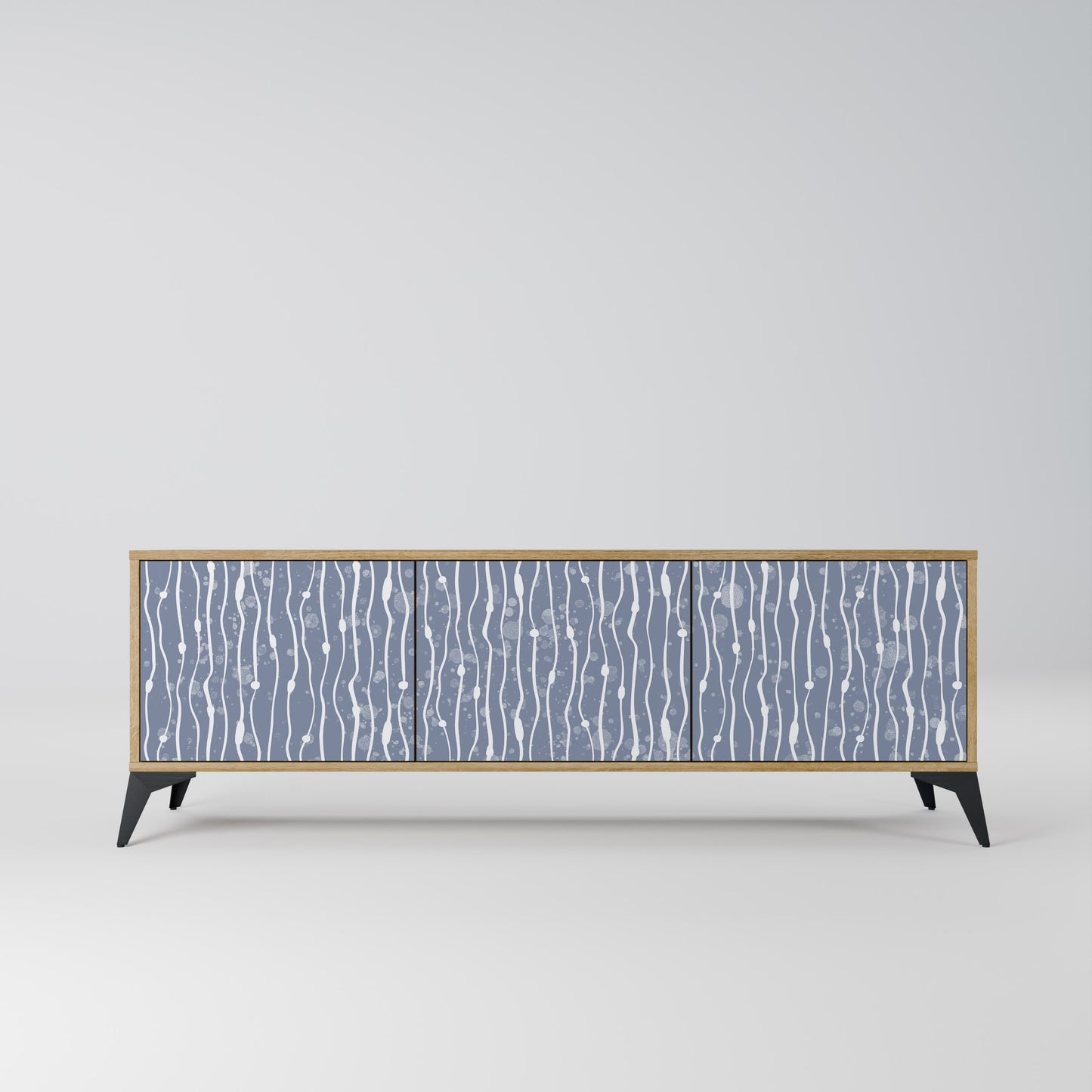 Mobile TV GRAPHITE RAIN a 3 ante effetto rovere