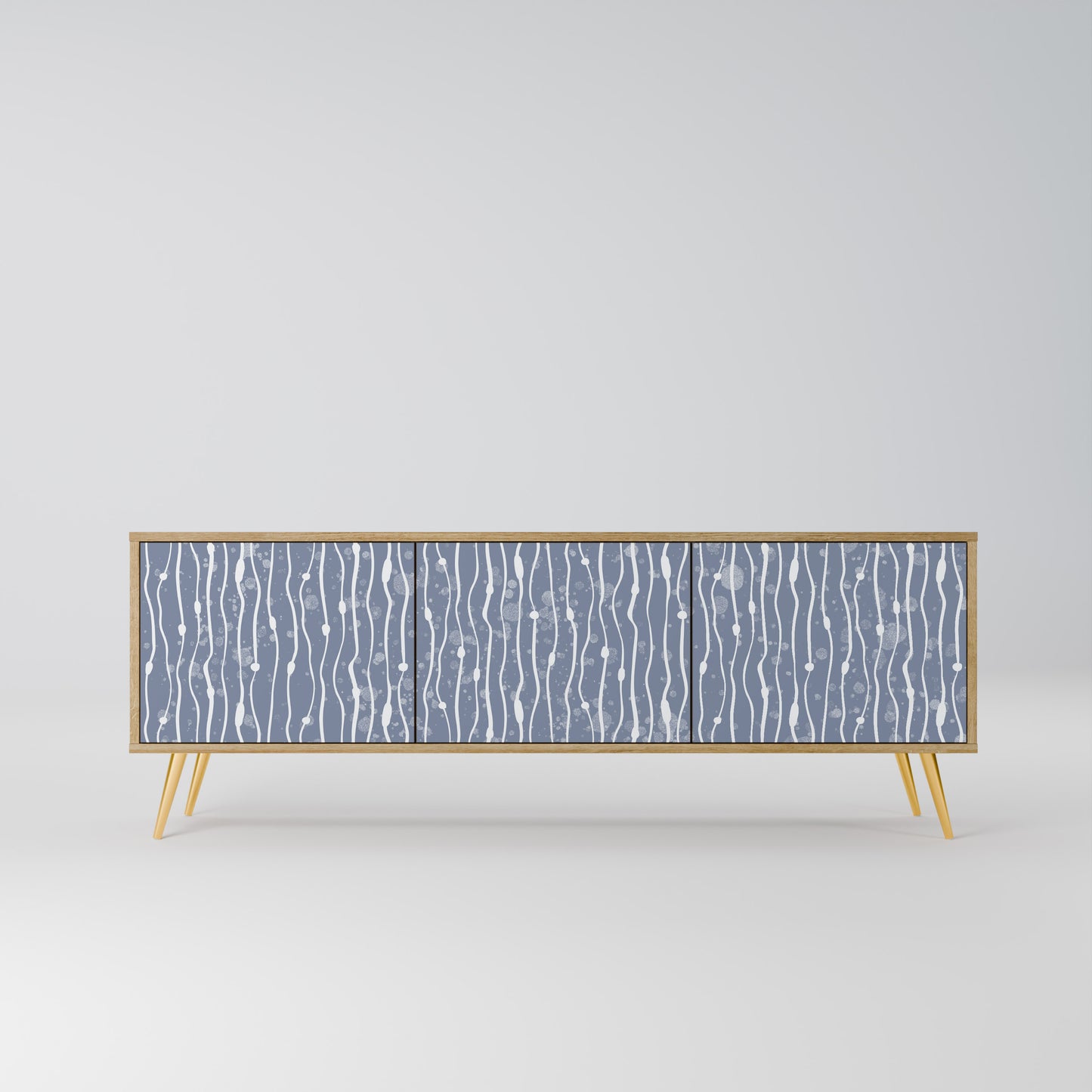 Mobile TV GRAPHITE RAIN a 3 ante effetto rovere