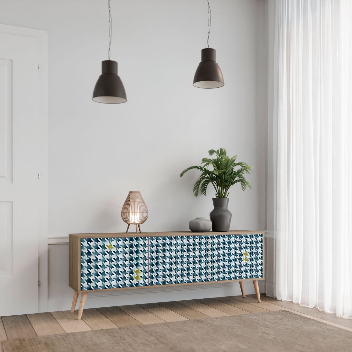 FUORI CONTESTO Mobile TV a 3 ante effetto rovere