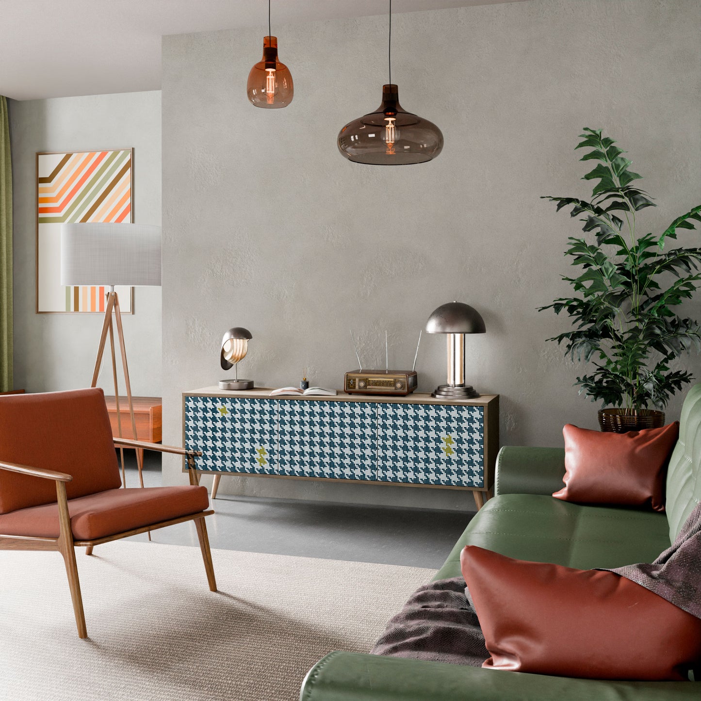 FUORI CONTESTO Mobile TV a 3 ante effetto rovere
