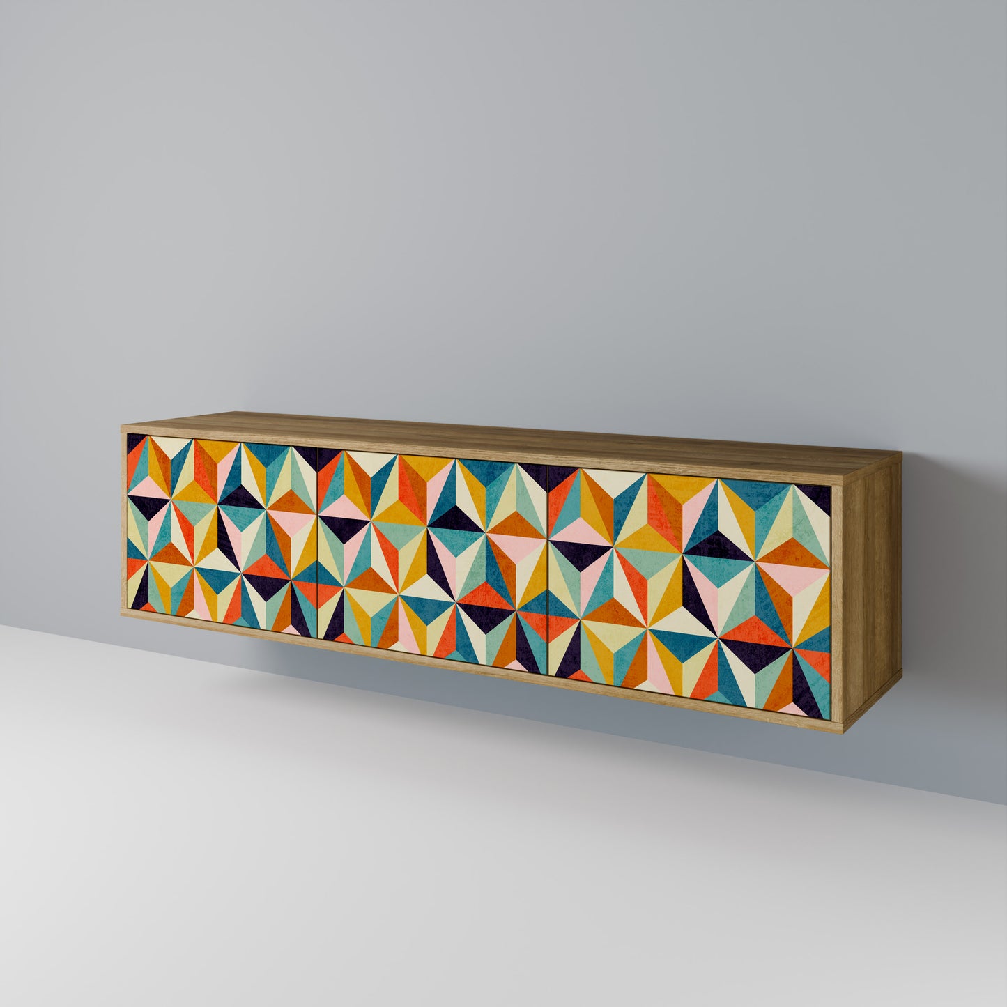 Mobile TV TESSELATE TREASURES a 3 ante in effetto rovere