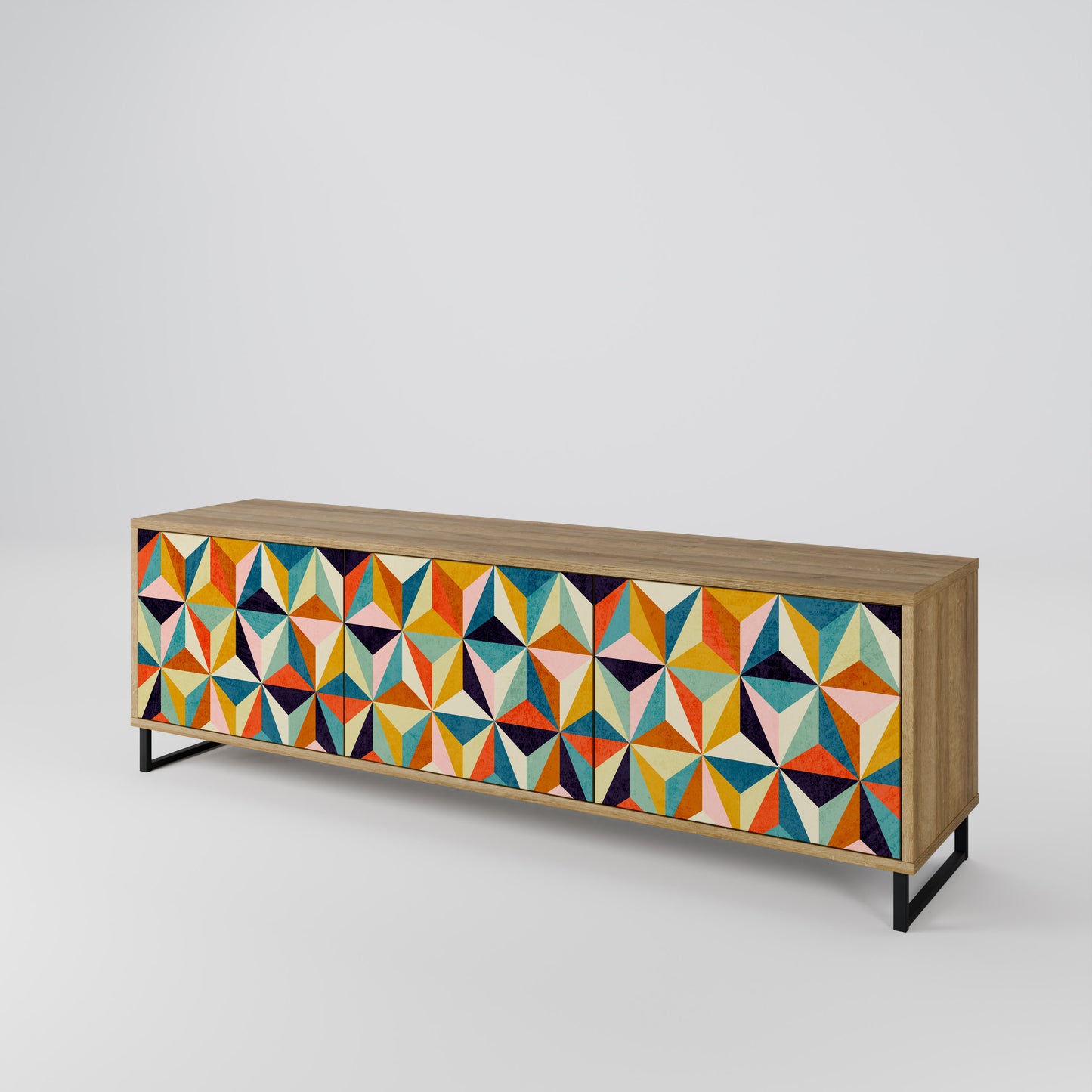 Mobile TV TESSELATE TREASURES a 3 ante in effetto rovere